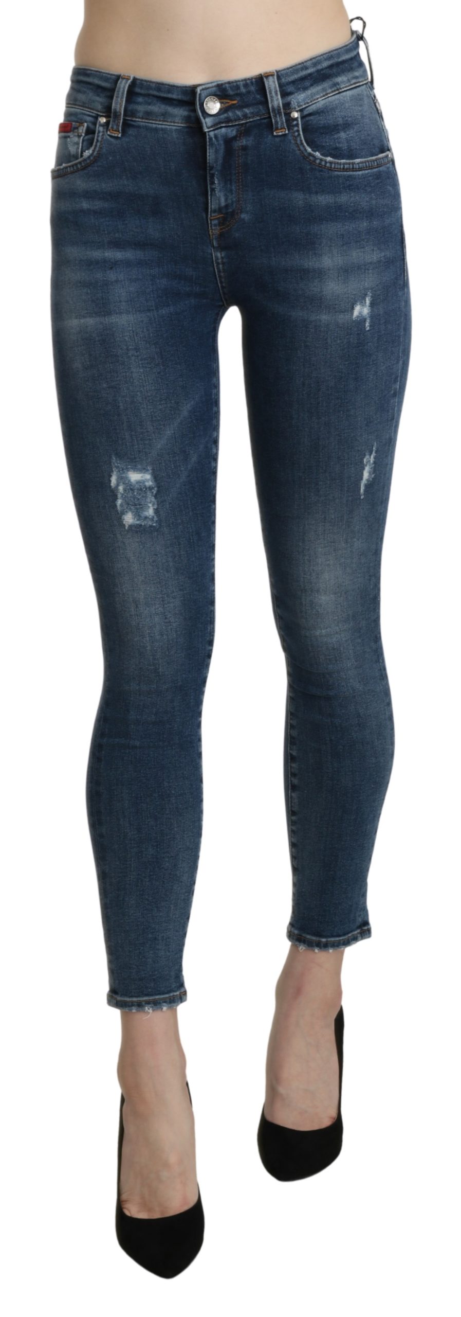 Blue Skinny Trouser Cotton Stretch Jeans - IT36|XXS