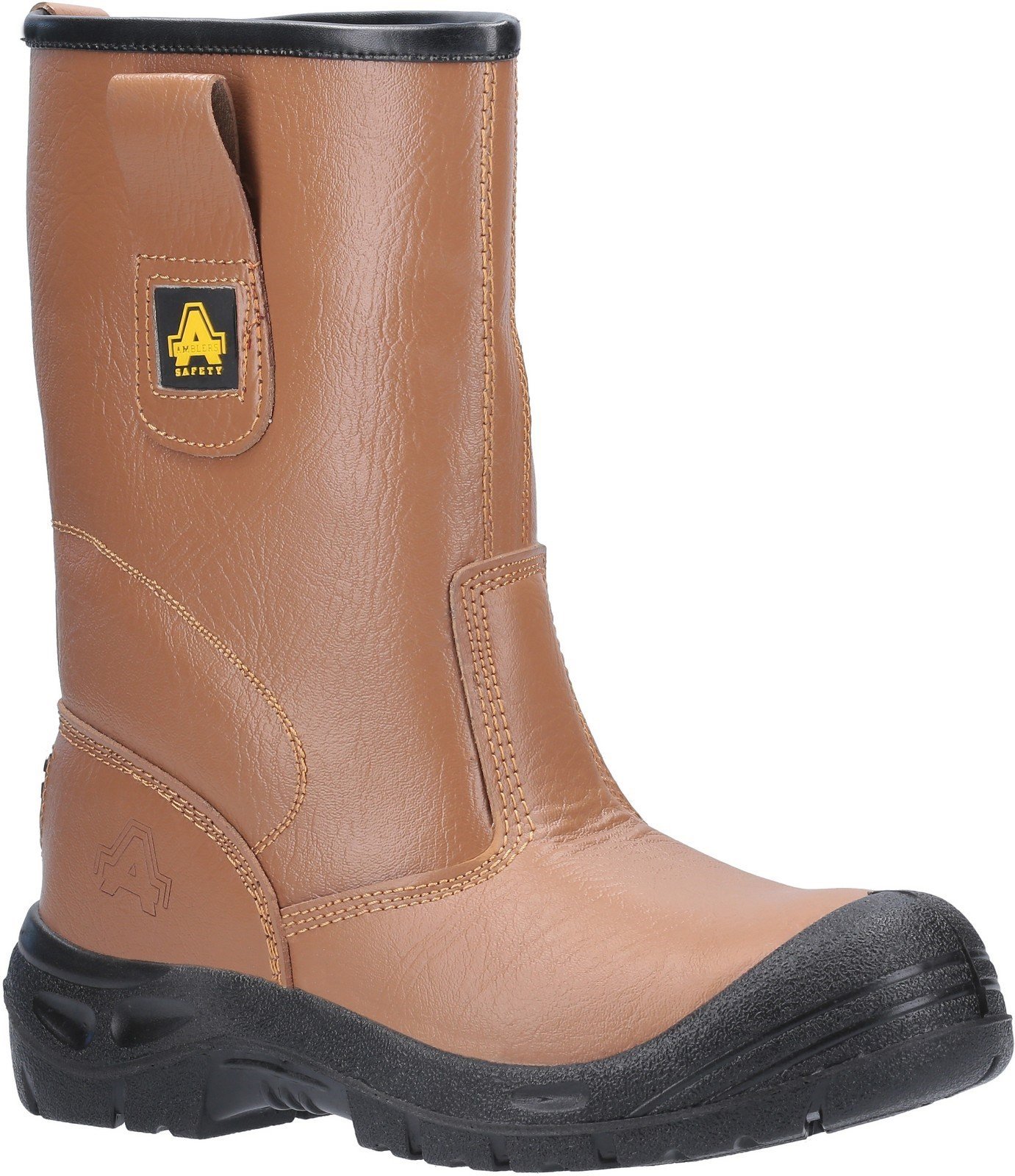 Amblers Unisex Safety Water Resistant Pull On Rigger Boot Tan 20427 - Tan 3