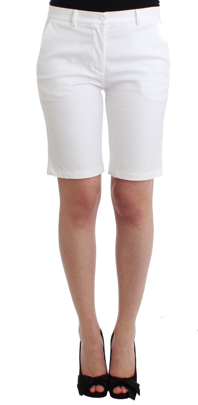 Ermanno Scervino Women's Bermuda Shorts White SIG11496 - IT2 | S