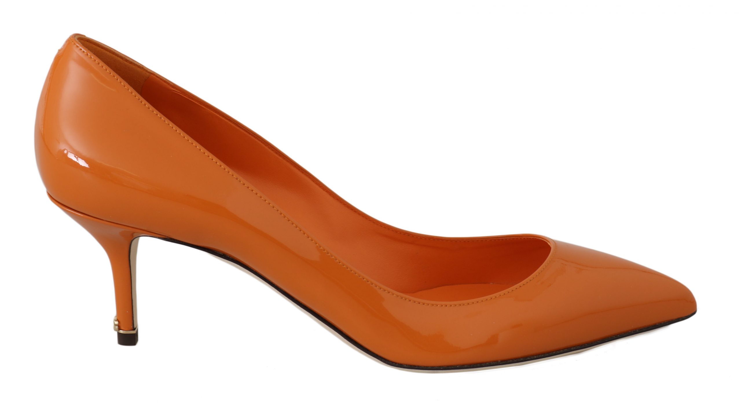 Dolce & Gabbana Women's Patent Leather Heels Orange LA5968 - EU40.5/US10