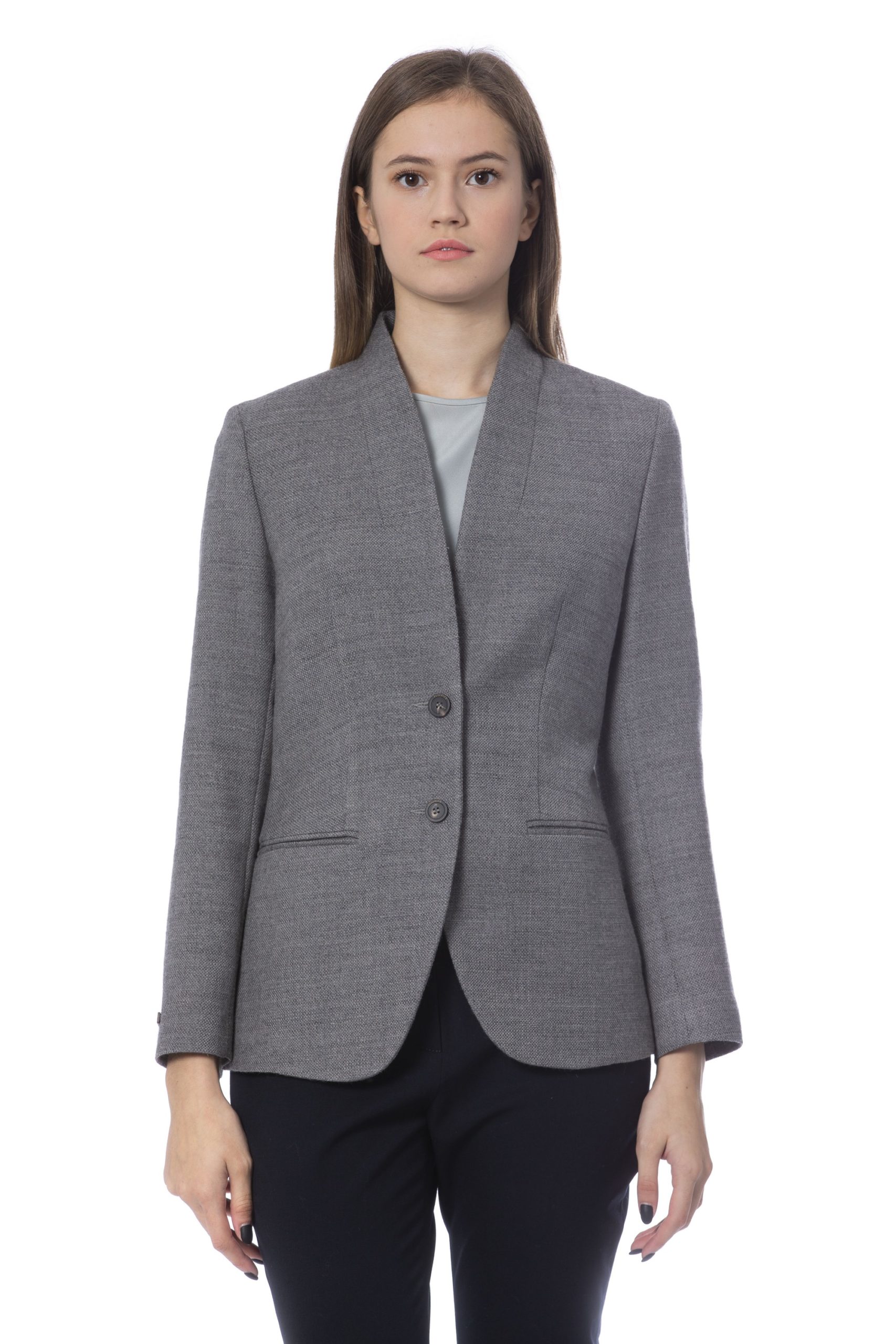 Peserico Women's Jacket Grey PE854542 - IT46 | L