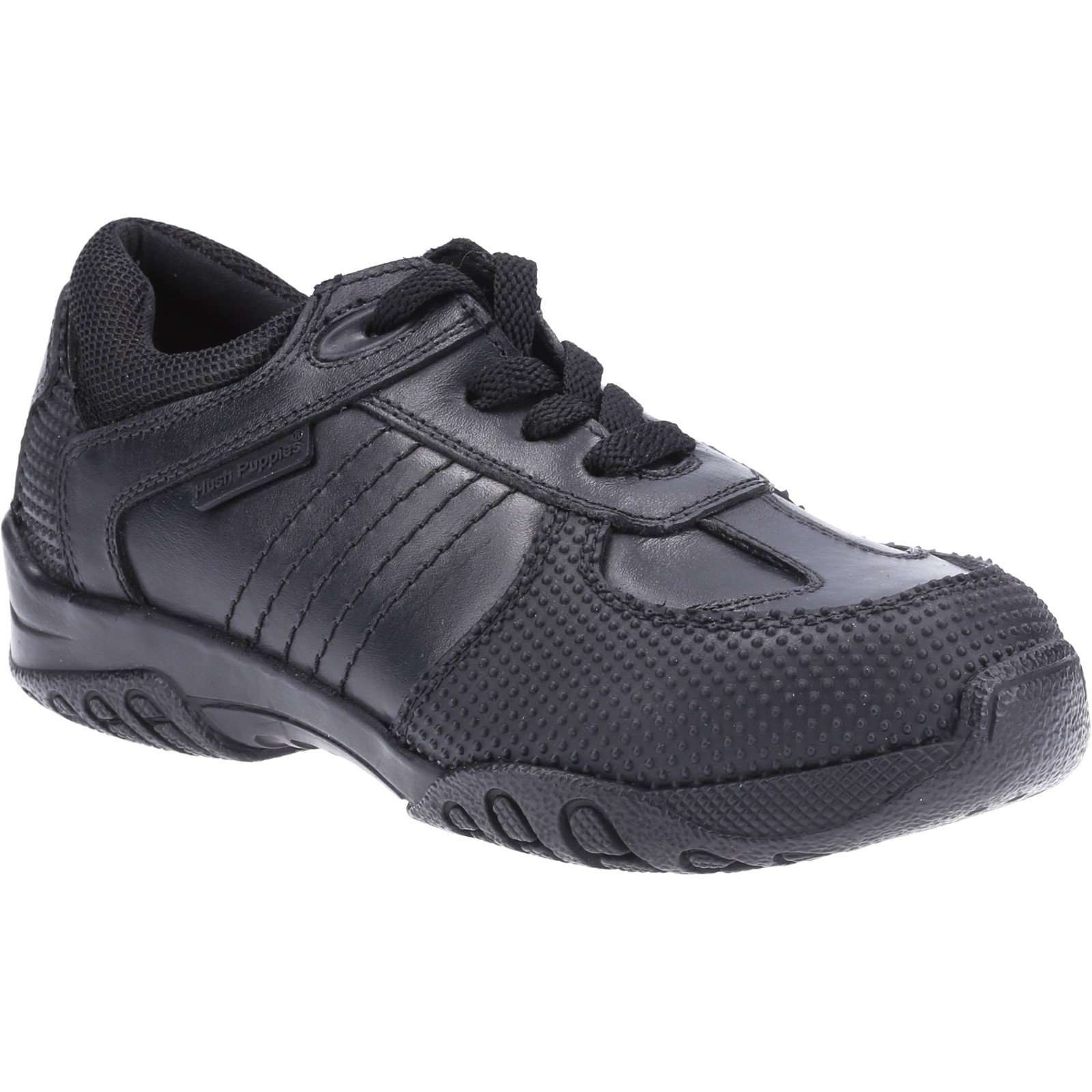 Hush Puppies Kid's Jezza Junior School Shoe Black 32587 - Black 12