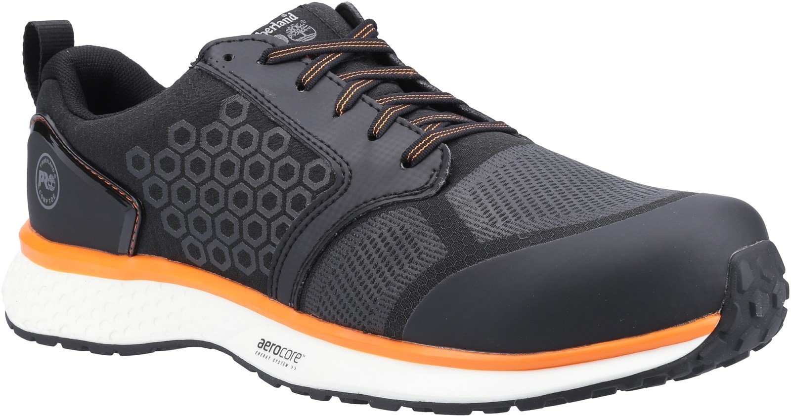 Timberland Pro Men's Reaxion Composite Safety Trainer Various Colours - Black/Orange 6