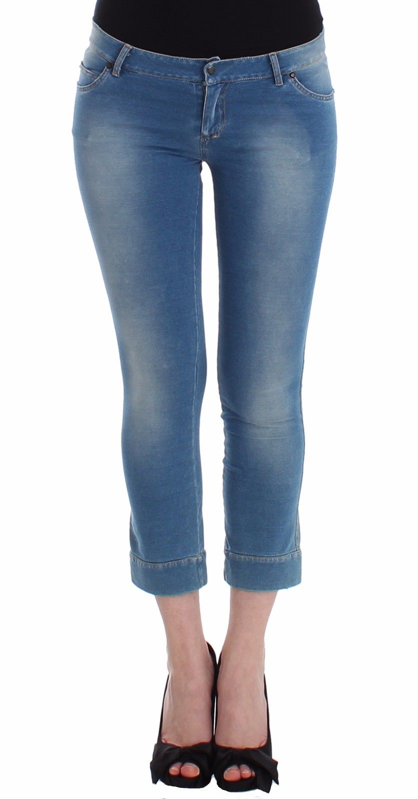 Ermanno Scervino Women's Capri Jeans Blue SIG12454 - IT42 | S