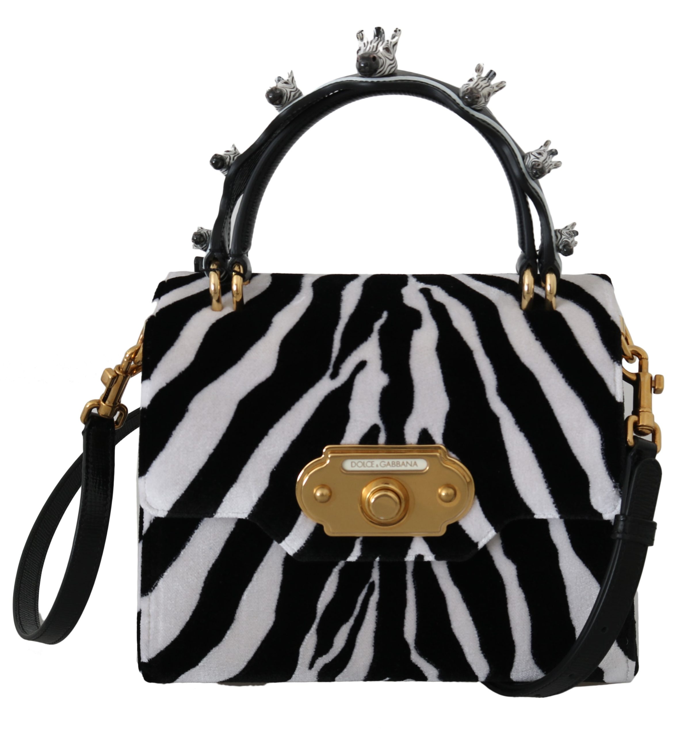 Dolce & Gabbana Women's Zebra WELCOME Handbag Multicolor VA8816