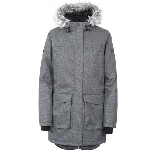 Trespass Women's Waterproof Parka Jacket Navy Thundery - Grey S