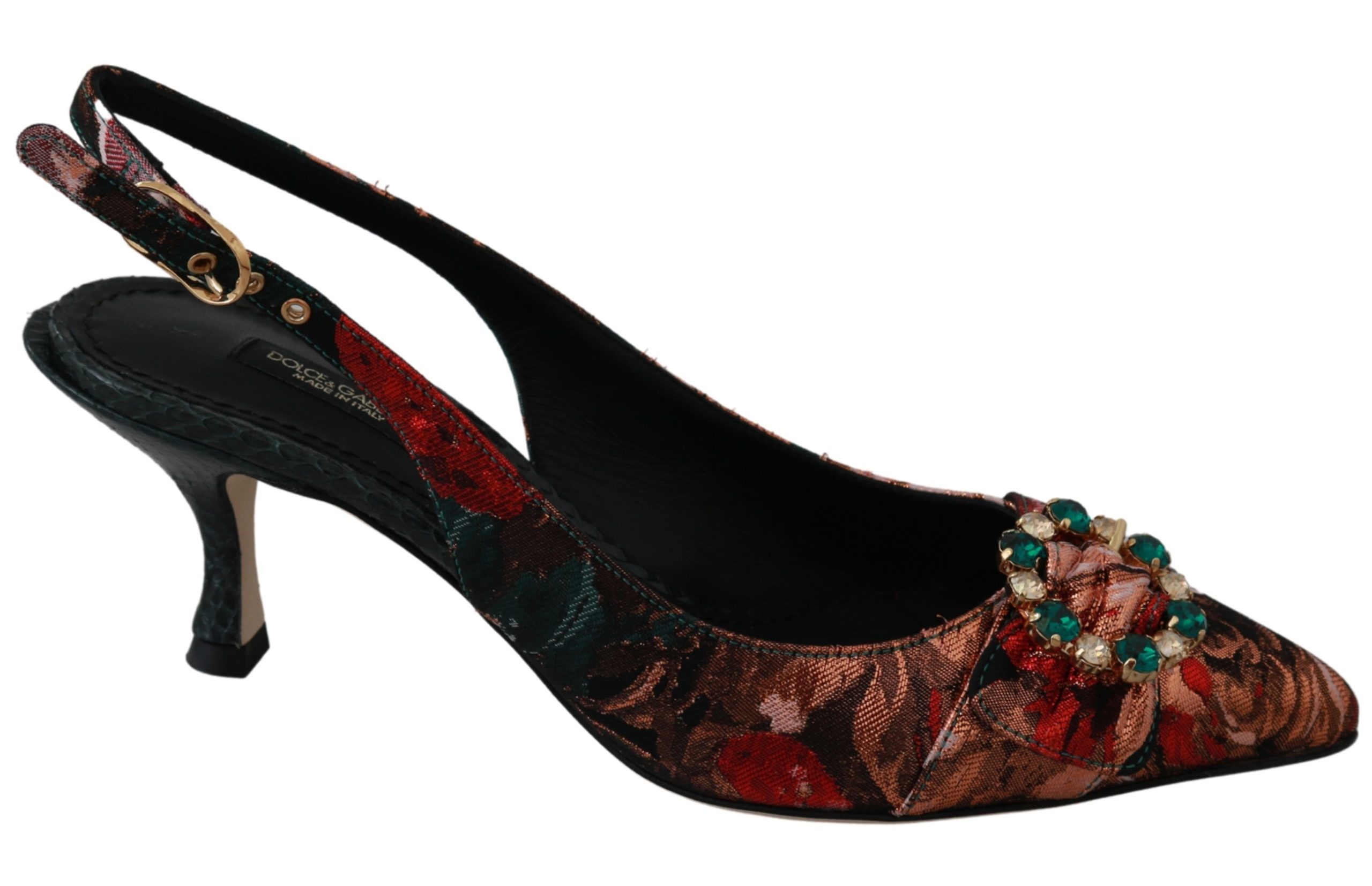 Dolce & Gabbana Women's Crystal Heels Shoes Multicolor LA6419 - EU36/US5.5