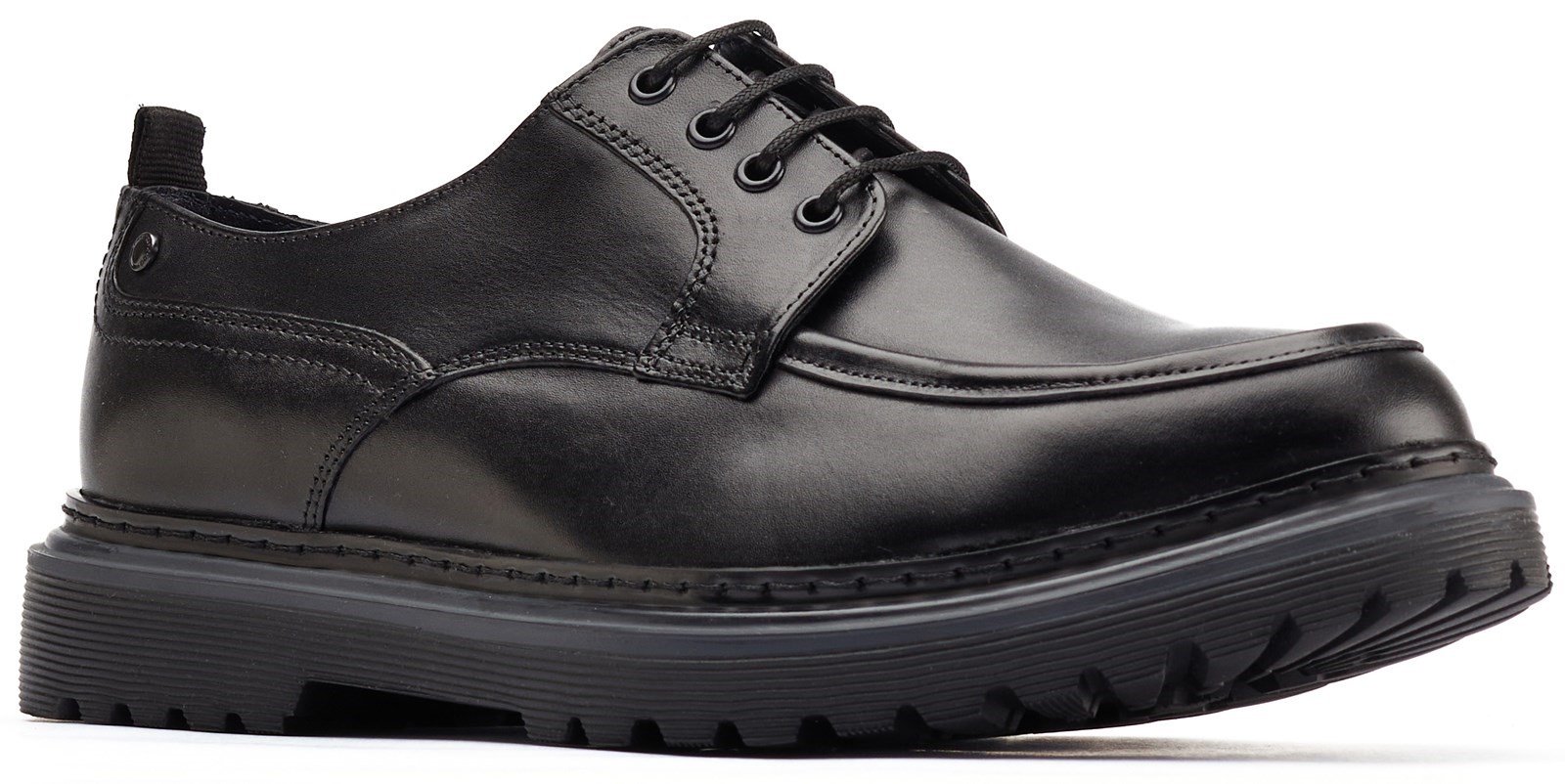 Base London Men's Rene Apron Toe Derby Shoe Various Colours 31236 - Black 6
