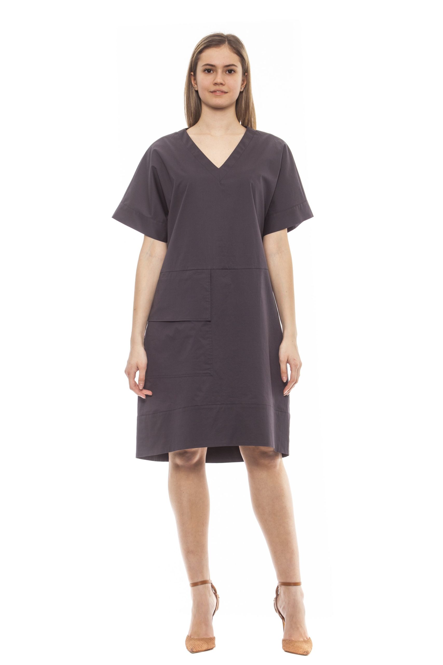 Peserico Women's Grigio Dress Gray PE1381784 - IT42 | S