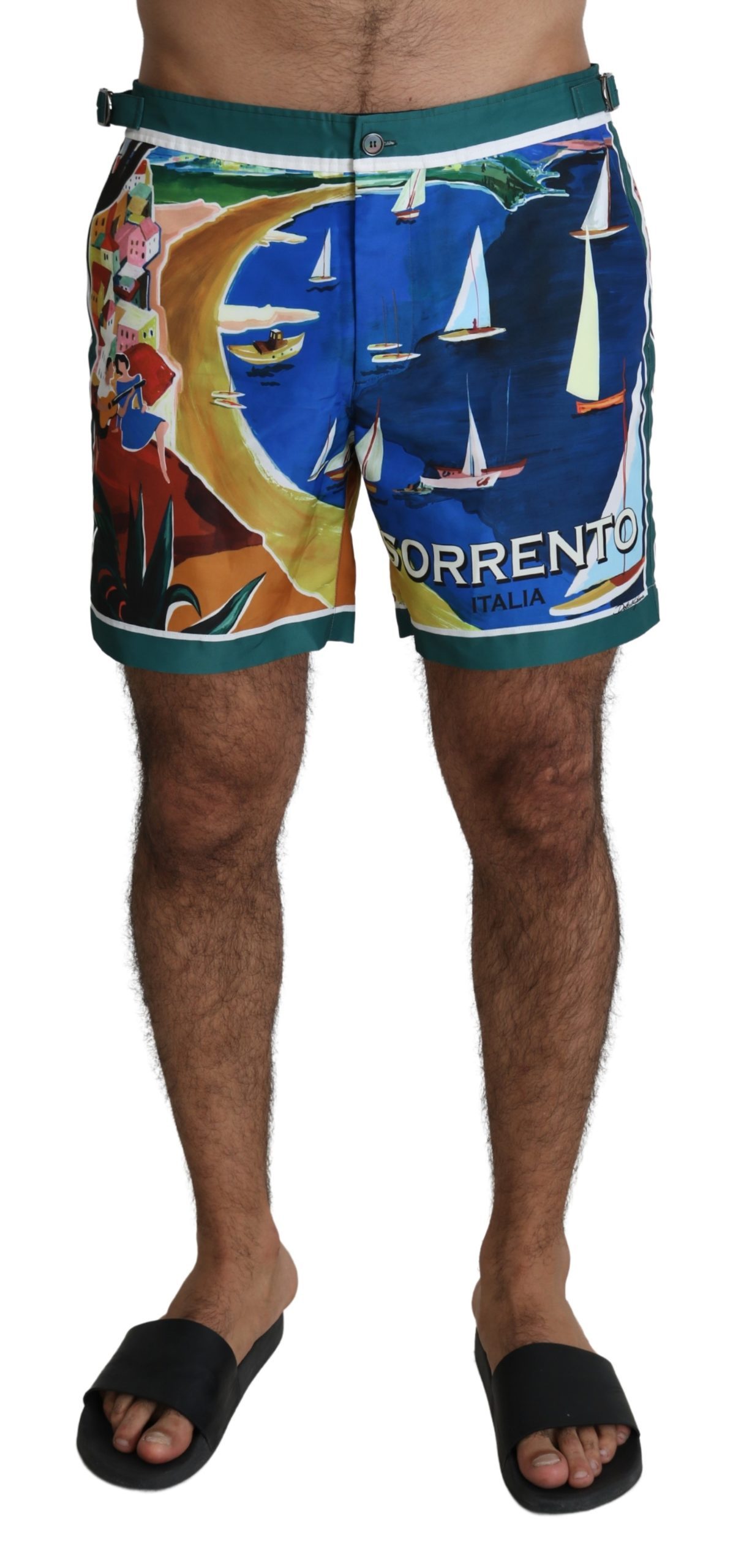 Blue Sorrento Print Swimshorts Polyester Swimwear - IT4 | L