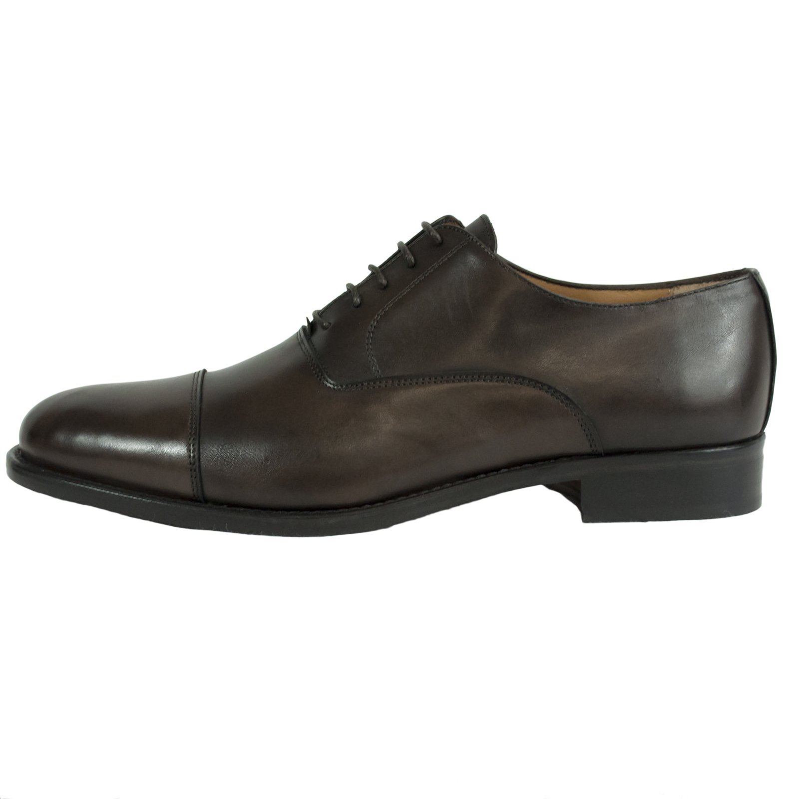 Saxone of Scotland Men's Leather Laced Oxford Shoe Brown 350_Dark_Brown_Calf - EU42/US9
