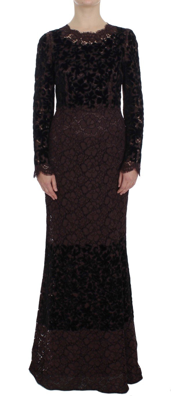 Dolce & Gabbana Women's Floral Lace Ricamo Dress Black NOC10092 - IT44|L