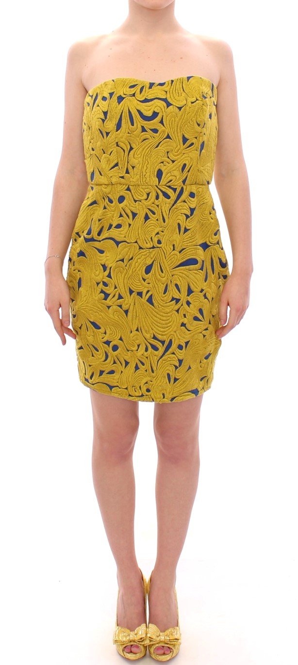 Sachin & Babi Women's Strapless Bubble Mini Shift Dress Yellow GSD12606 - IT42|M