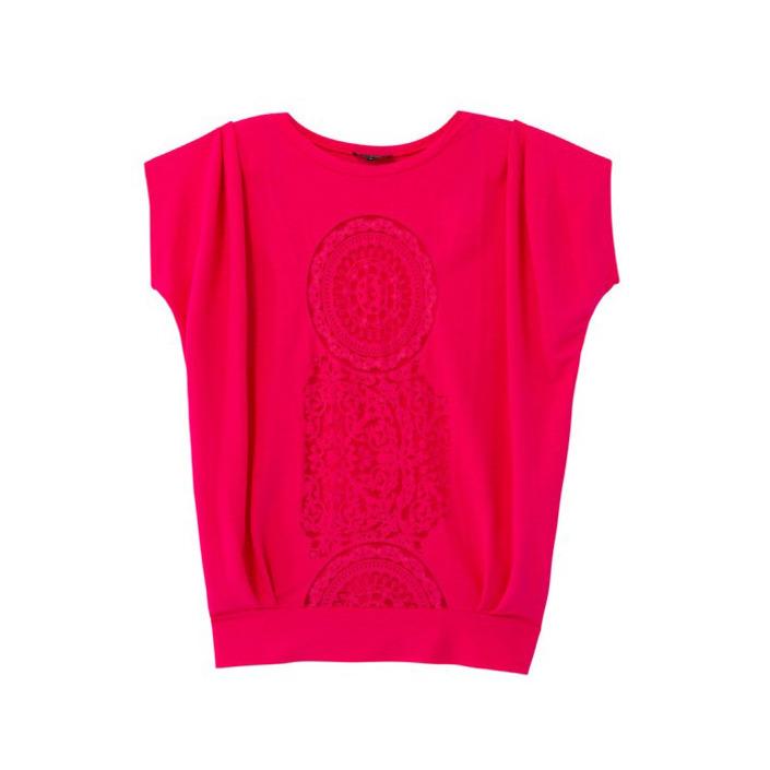 Desigual Women's T-Shirt Fuchsia 173093 - fuchsia S
