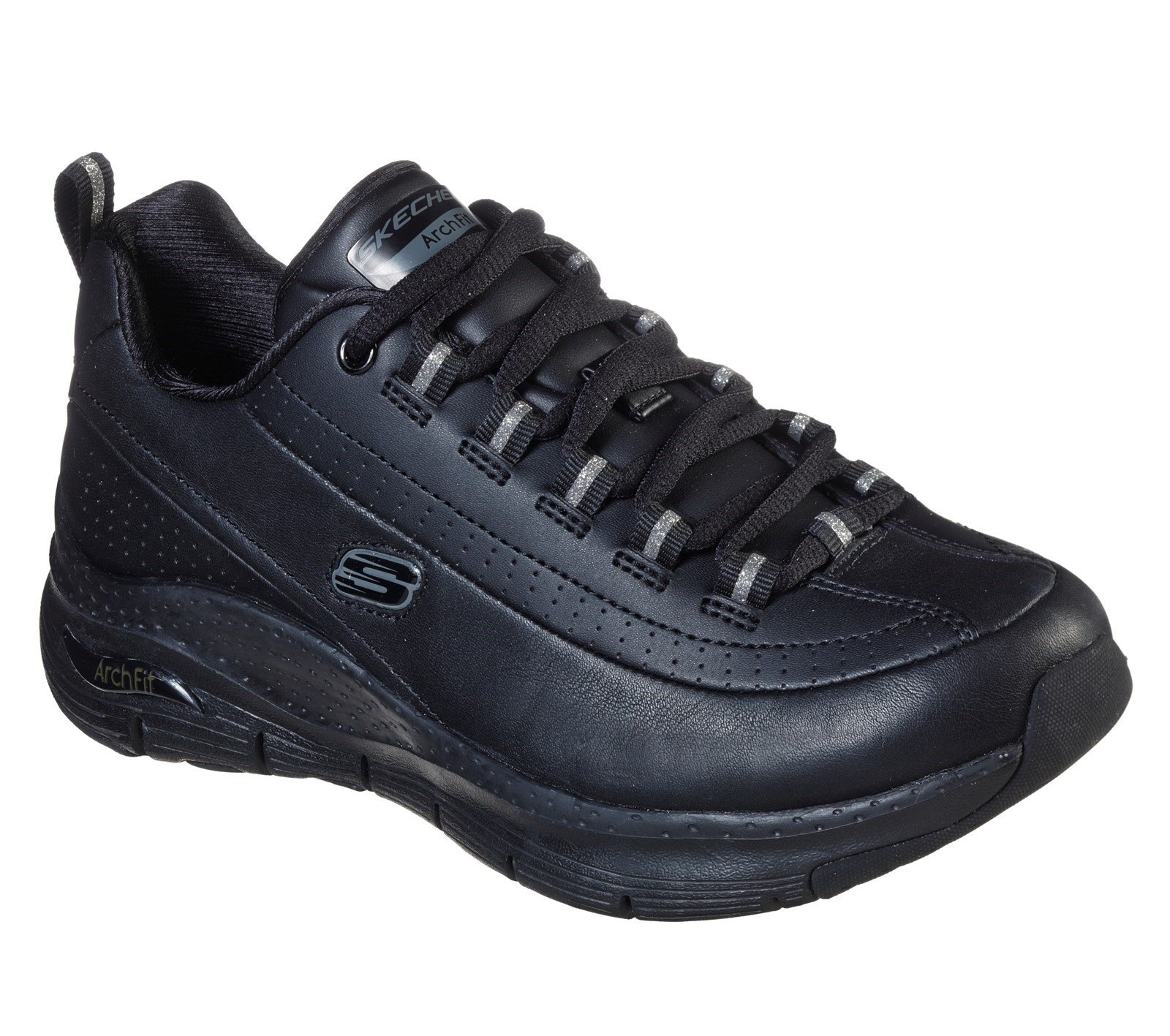 Skechers Women's Arch Fit Citi Drive Sports Trainer Multicolor 31041 - Black/Black 7