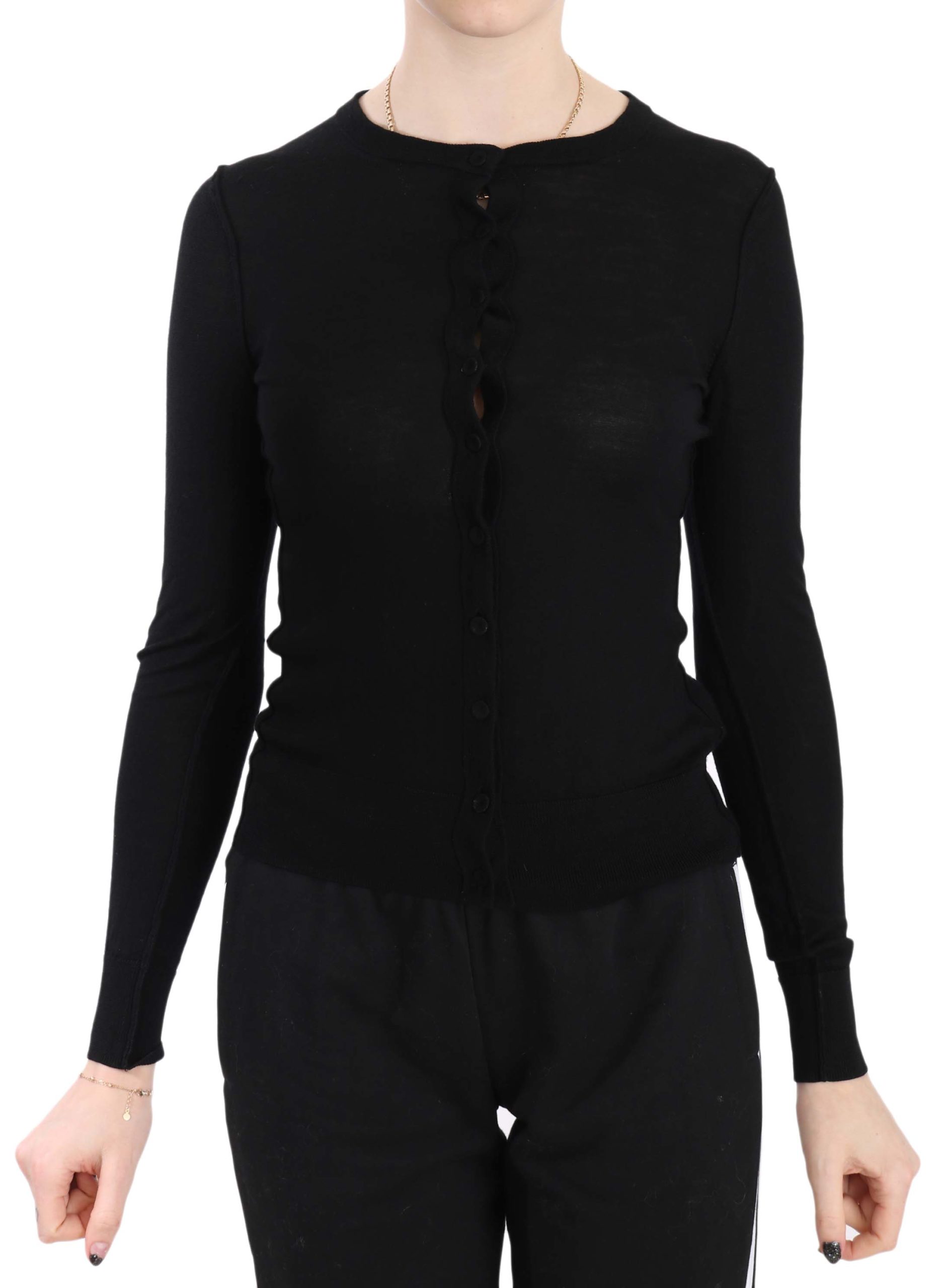 Dolce & Gabbana Women's Wool Cardigan Black TSH3220 - IT40|S