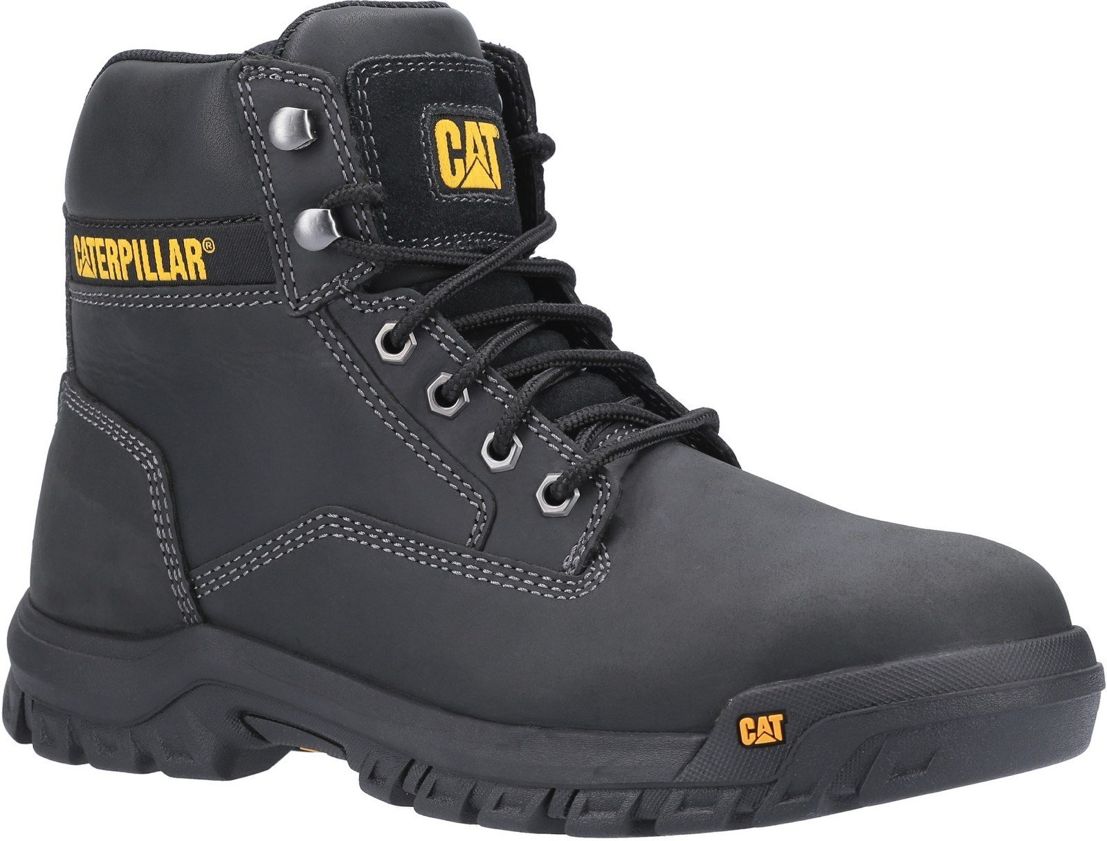 Caterpillar Men's Median S3 Lace Up Safety Boot Black 30431 - Black 6