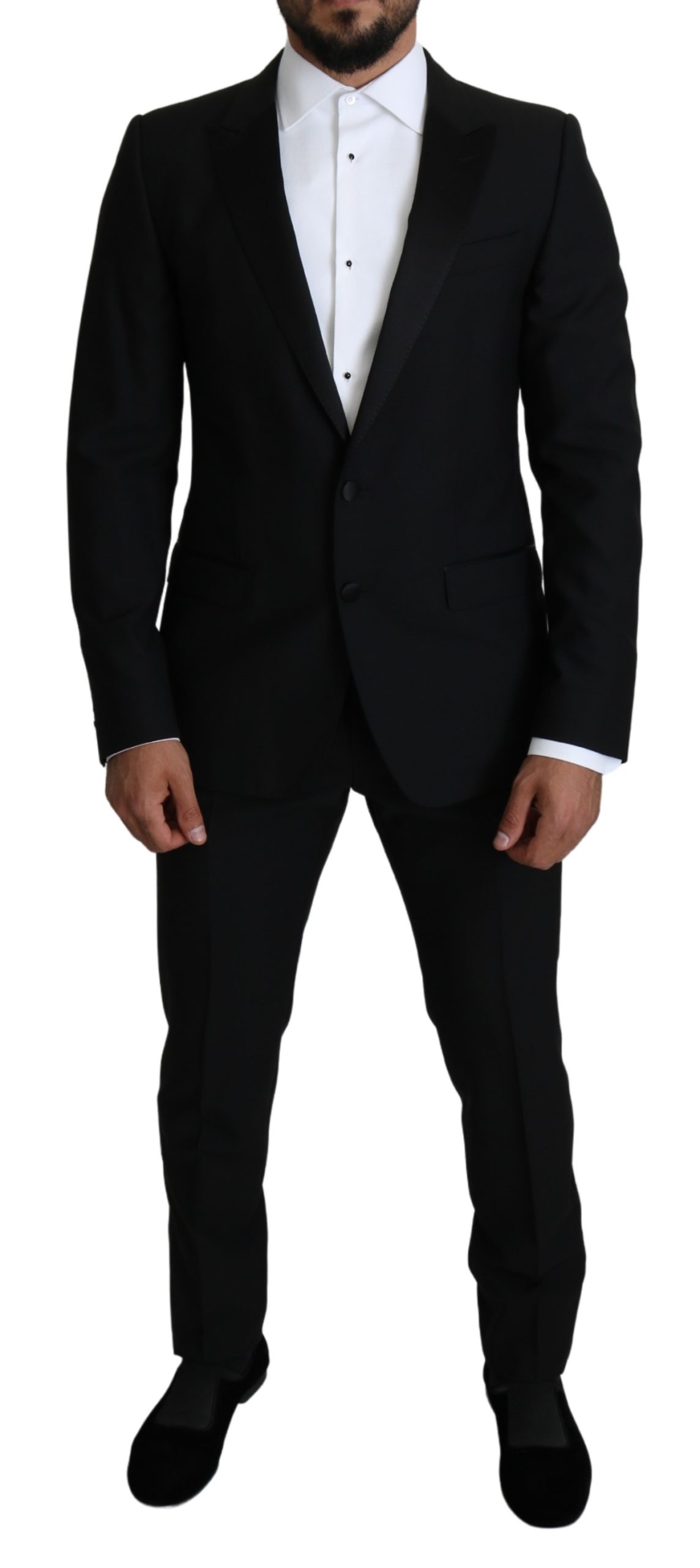 Dolce & Gabbana Men's Slim Smoking 2 Piece MARTINI Suit Black KOS1822 - IT50 | L