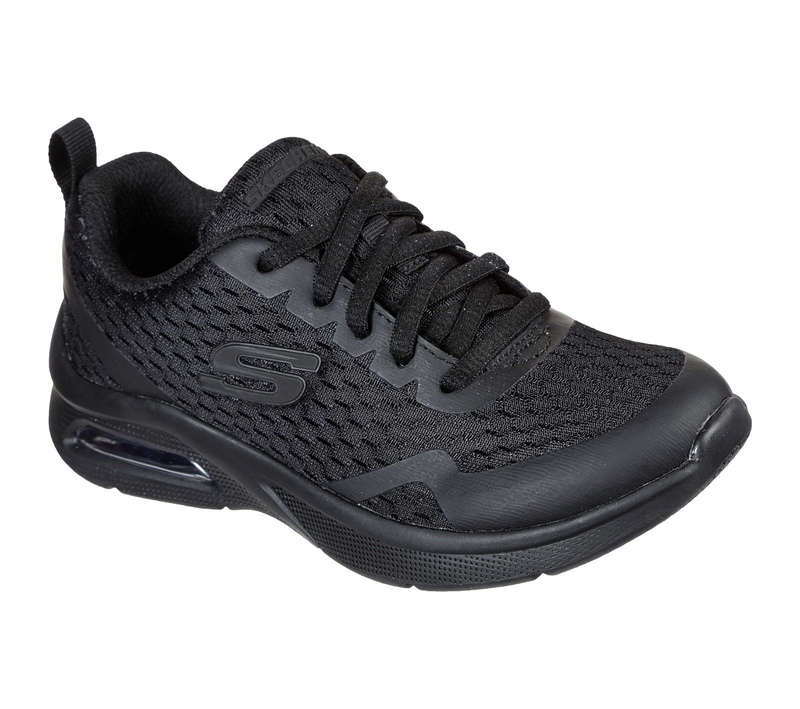 Skechers Kid's Microspec Max School Trainer Black 32564 - Black/Black 12
