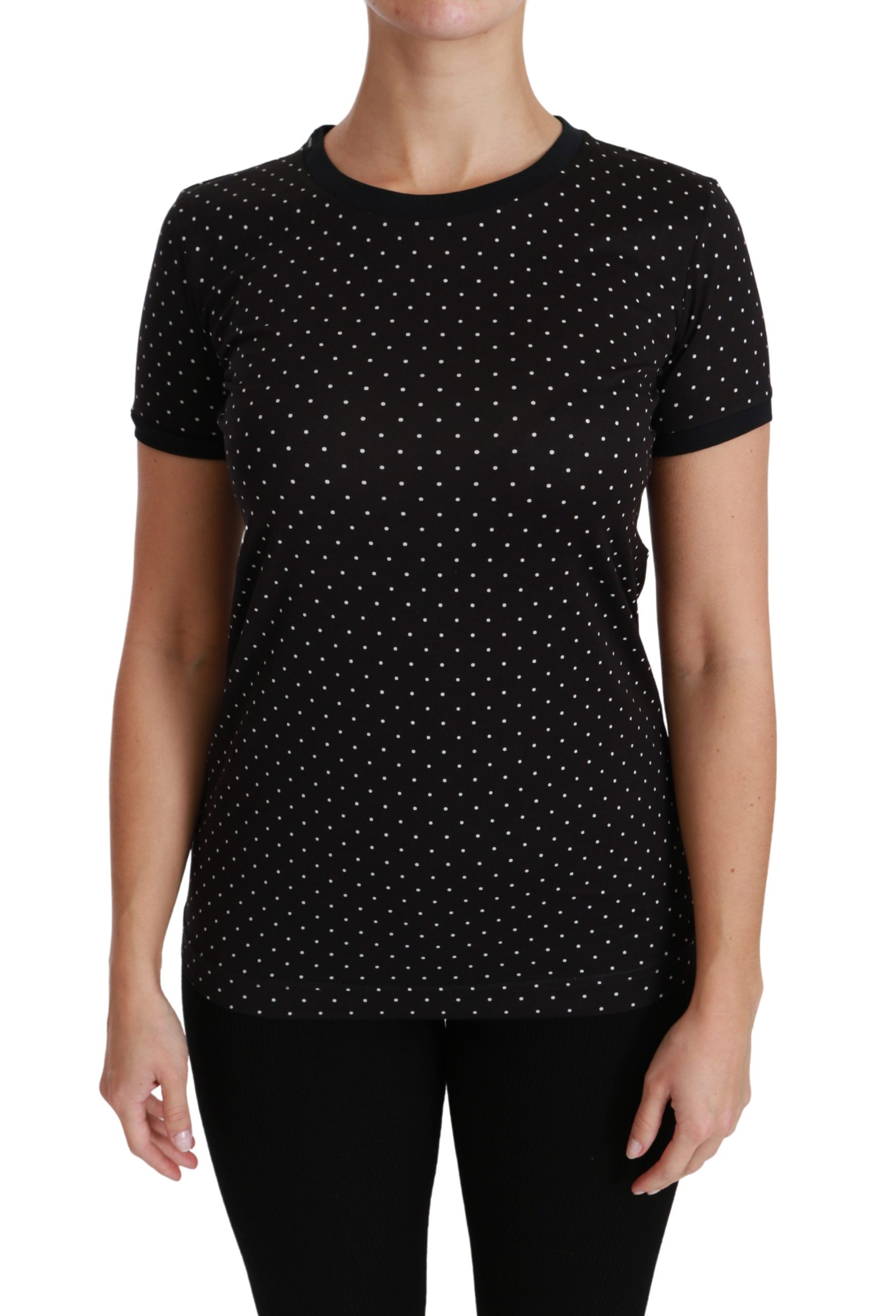 Dolce & Gabbana Women's Short sleeve T-shirts Black TSH4431 - IT36 | XS
