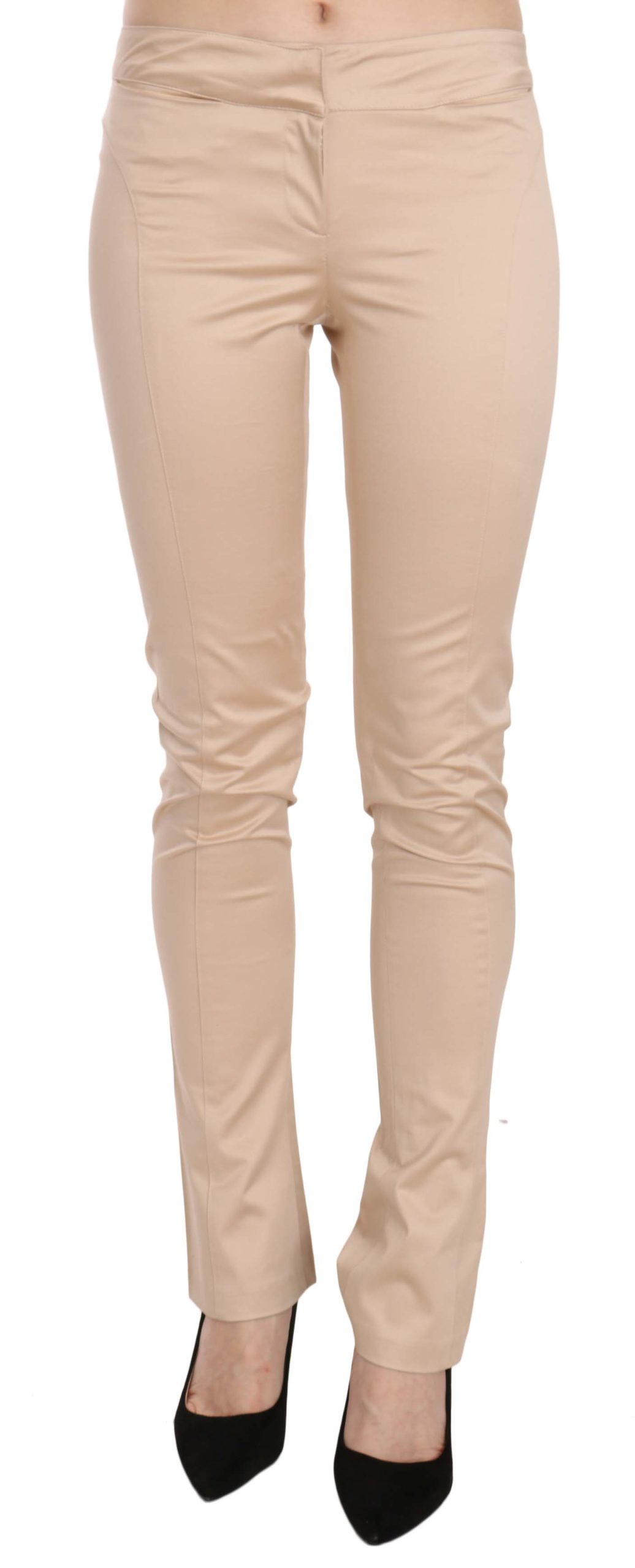 Just Cavalli Women's Low Waist Skinny Trouser Cream PAN70328 - IT38|XS