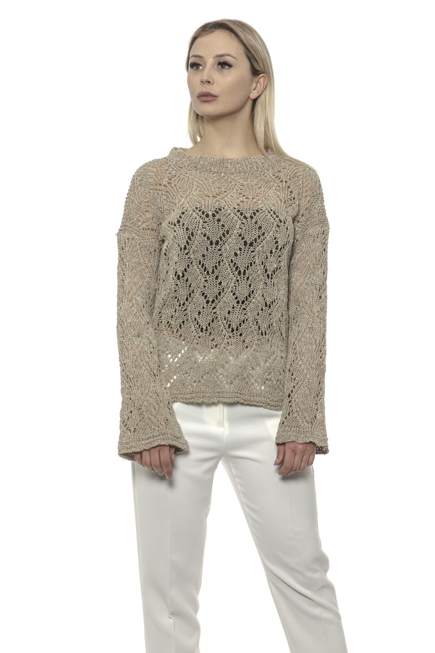 Alpha Studio Women's Spago Sweater Beige AL1375115 - IT40 | XS