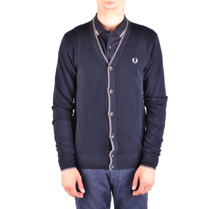 Fred Perry Men's Cardigan Blue 163364 - blue XS