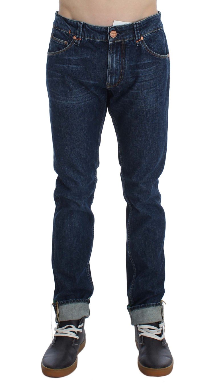 ACHT Men's Cotton Stretch Slim Fit Jeans Blue SIG30449 - W34