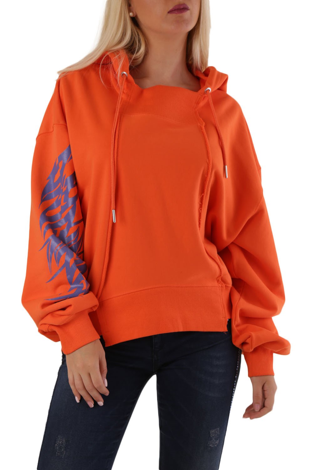 Diesel Women's Sweatshirt Various Colours 297889 - orange-2 S