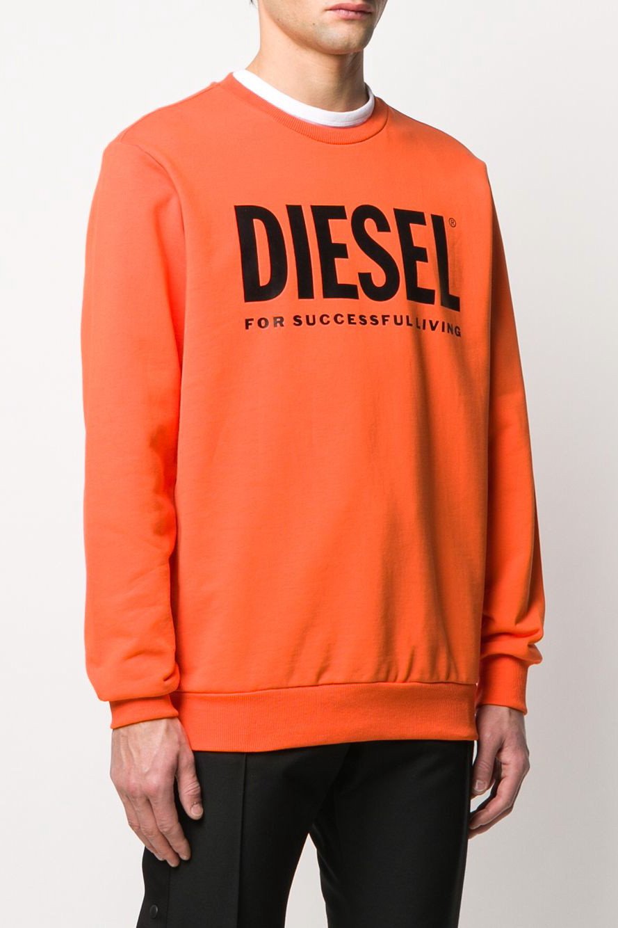 Diesel Men's Sweatshirt Various Colours 294057 - orange-1 L
