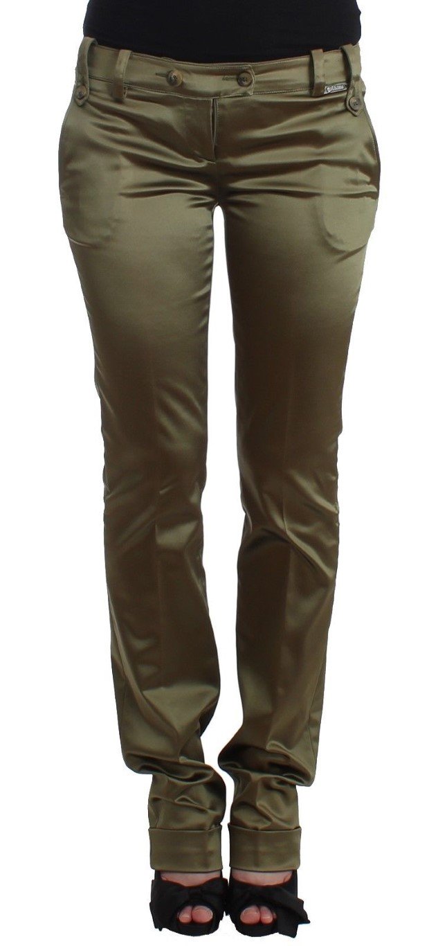 John Galliano Women's Slim Fit Trouser Green SIG11730 - IT40|S