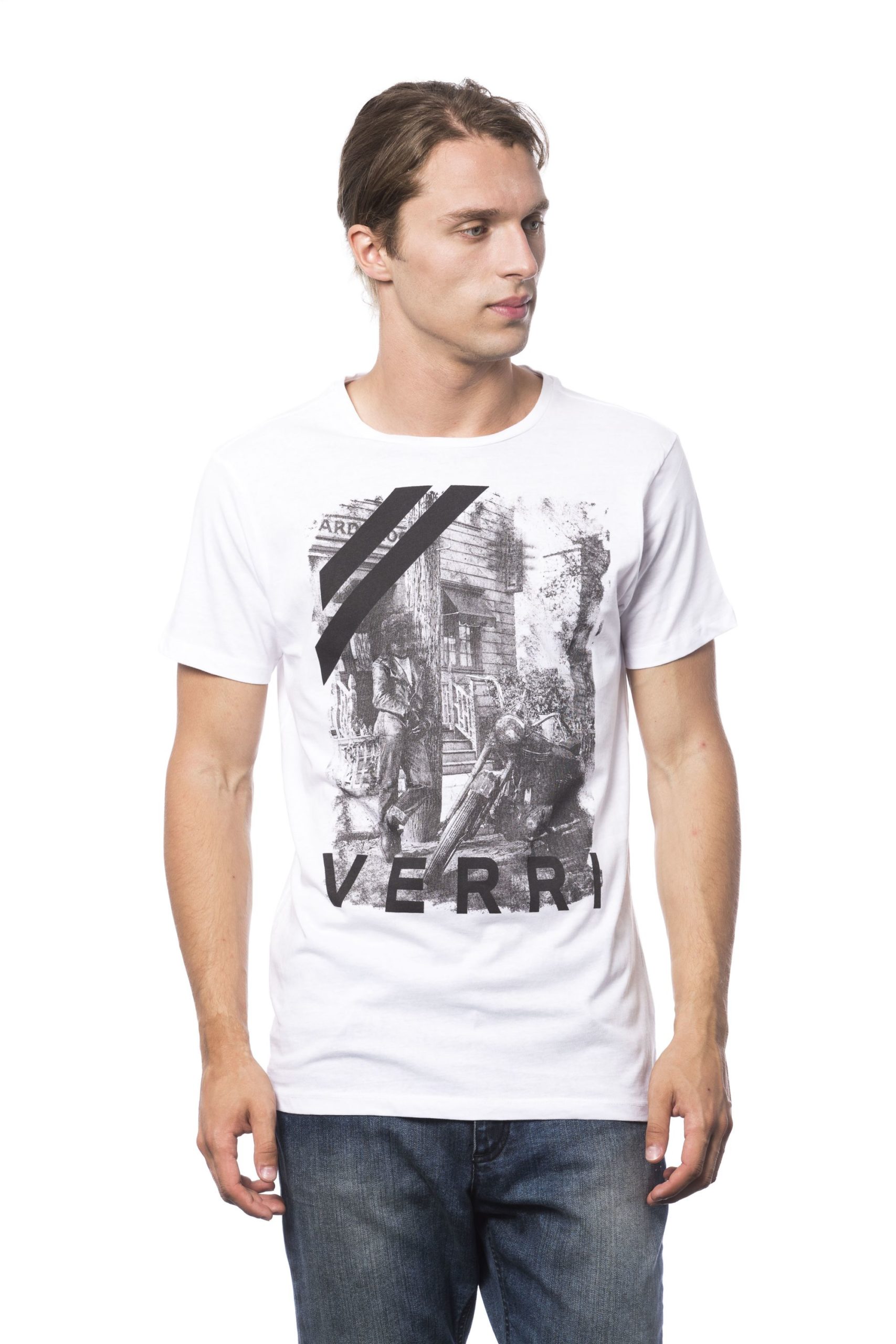 Verri Men's Bianco T-Shirt White VE686065 - S