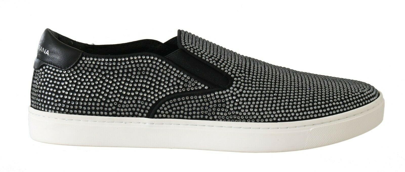 Dolce & Gabbana Men's Cotton Leather Crystal Loafers Multicolor MV2070 - EU43/US10