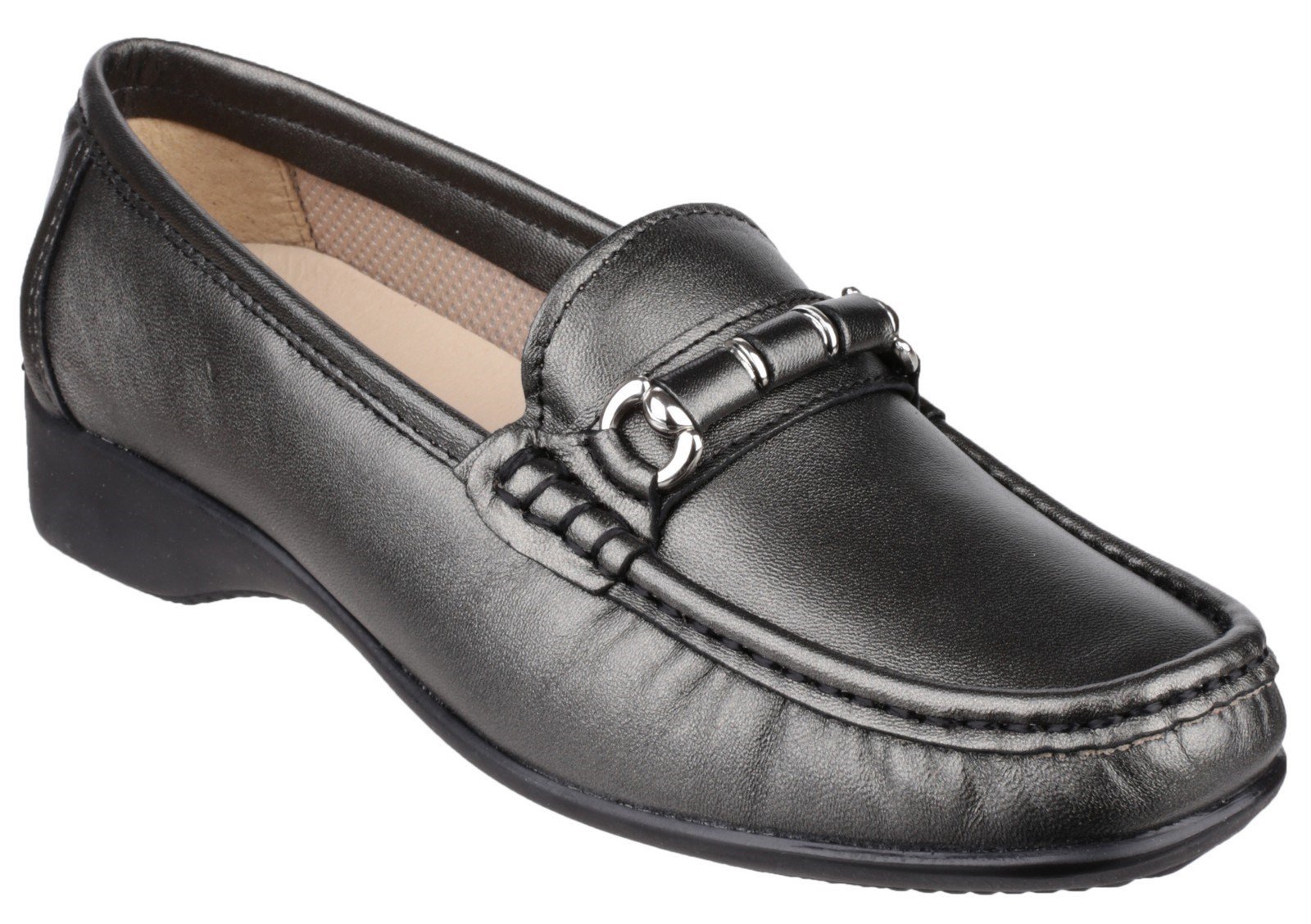 Cotswold Women's Barrington Slip on Loafer Various Colours 21430 - Pewter 7