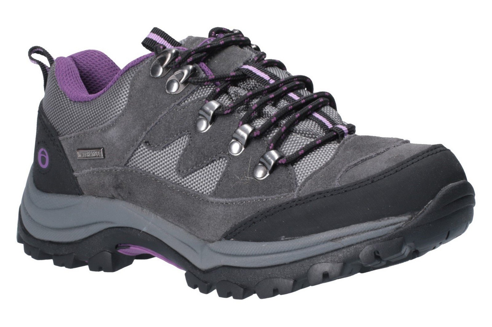 Cotswold Women's Oxerton Low Hiker Grey Purple 26279 - Grey/Purple 3