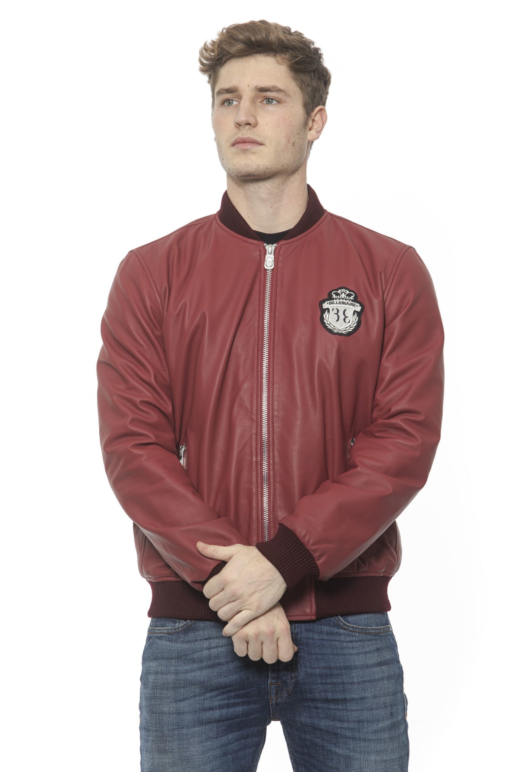 Billionaire Italian Couture Men's Jacket Burgundy BI1313293 - M