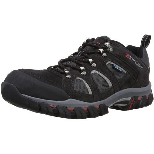 Karrimor Men's Weathertite Low Rise Waterproof Hiking Boot Various Colours Bodmin Low 4 - Black Sea UK-7