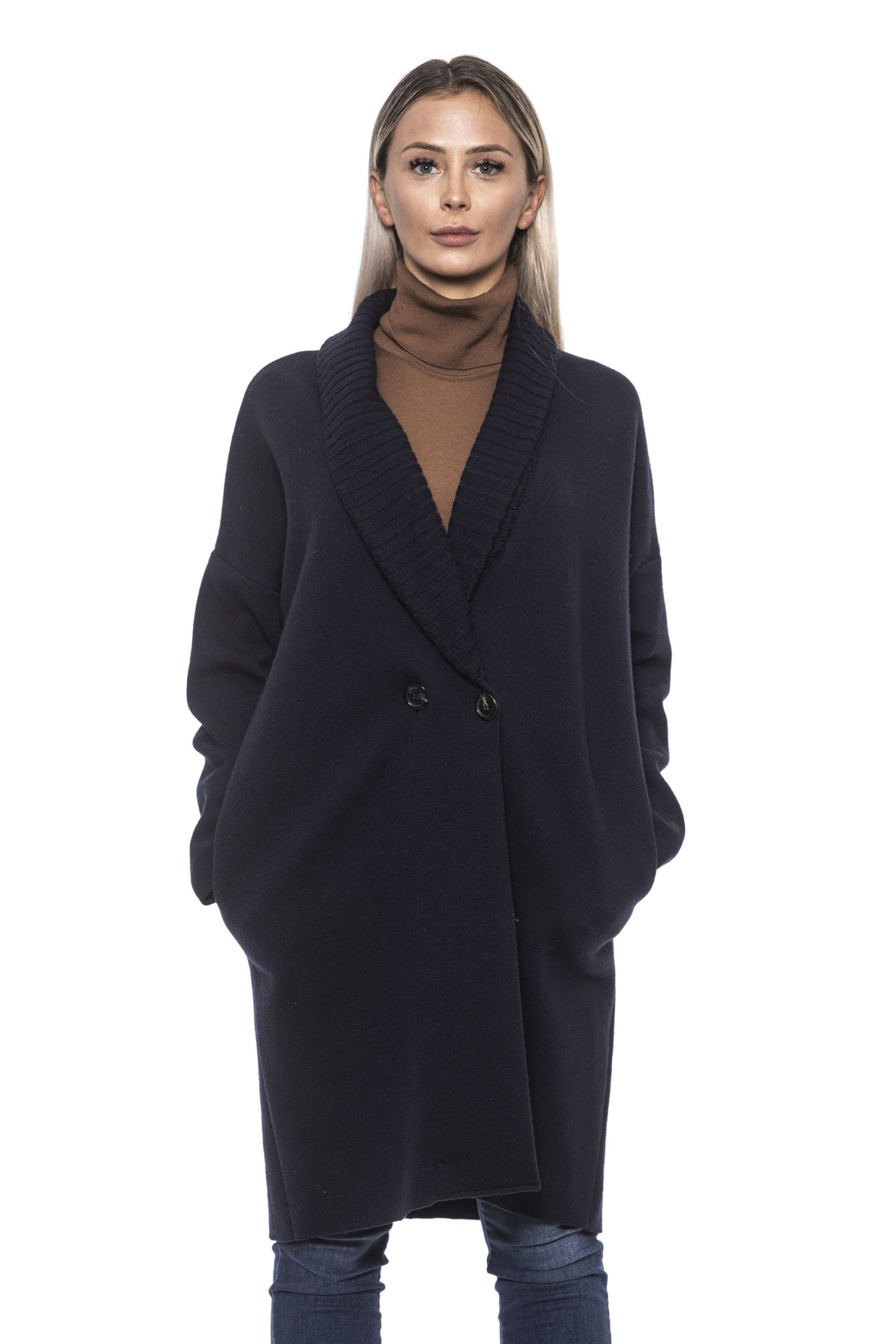 Alpha Studio Women's Blunotte Coat Blue AL1192166 - IT40 | XS