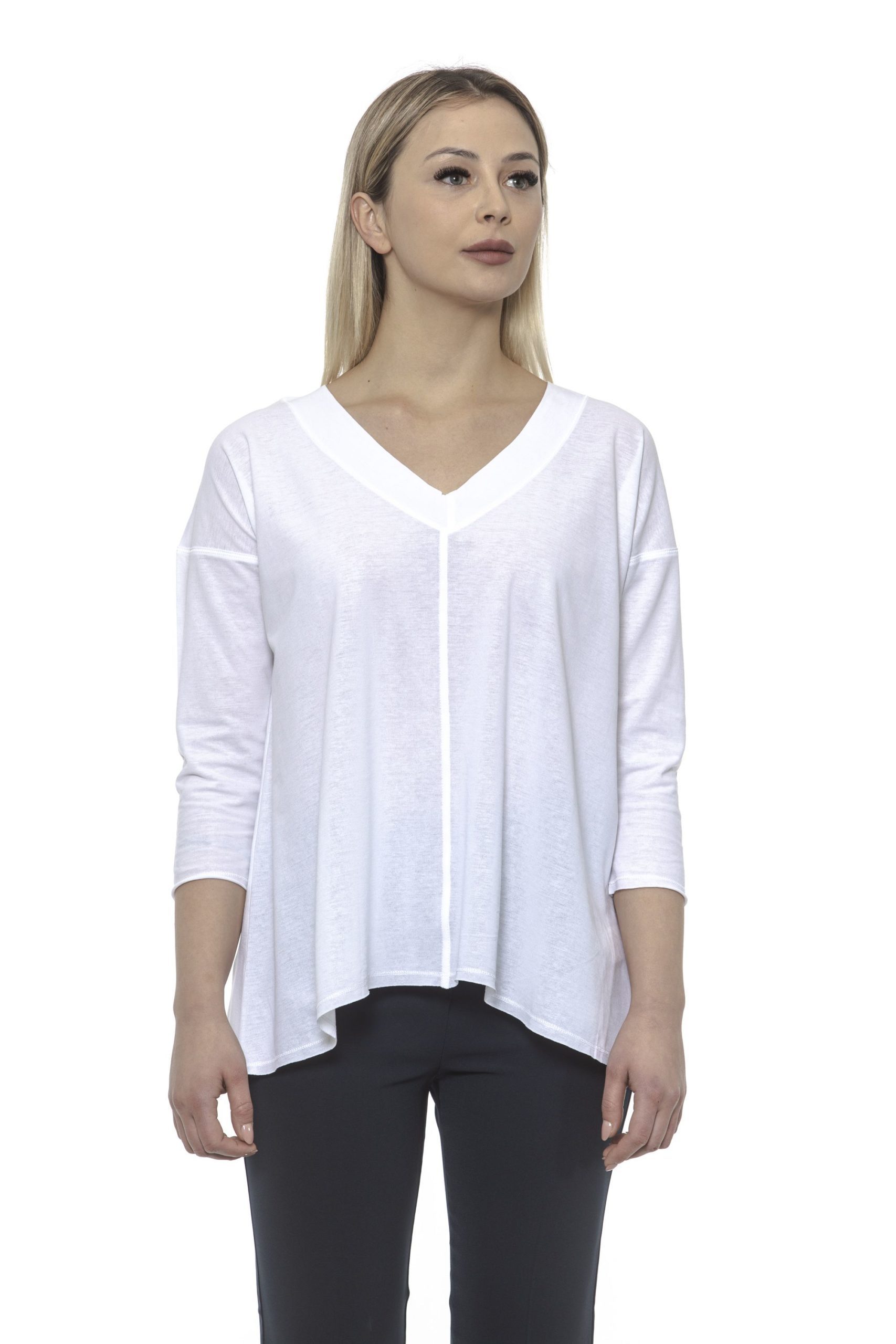 Alpha Studio Women's Bianco Sweater White AL1374997 - IT40 | XS