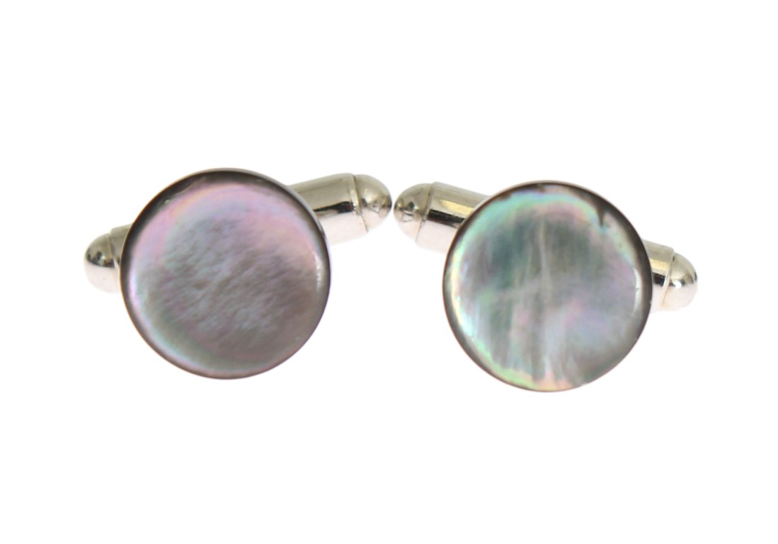 Dolce & Gabbana Men's Brass Round Cufflinks Silver SIG31524