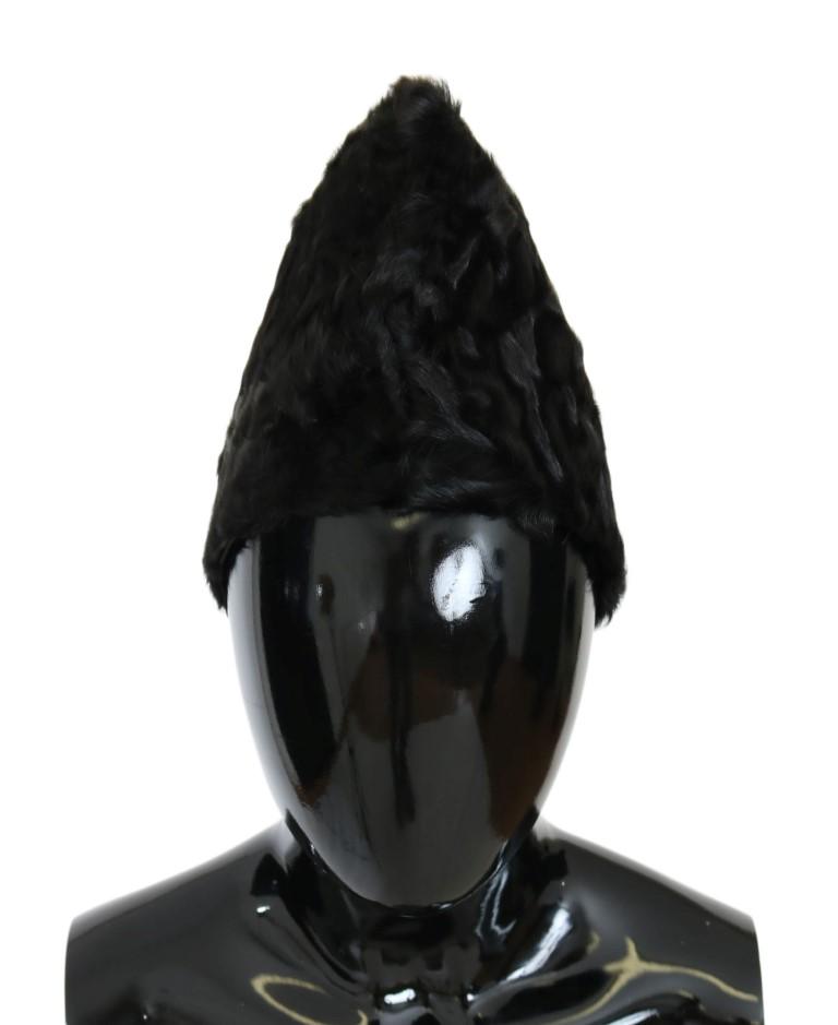 Dolce & Gabbana Women's Xiangao Lamb Fur Beanie Black HAT21012 - 56 cm|XS