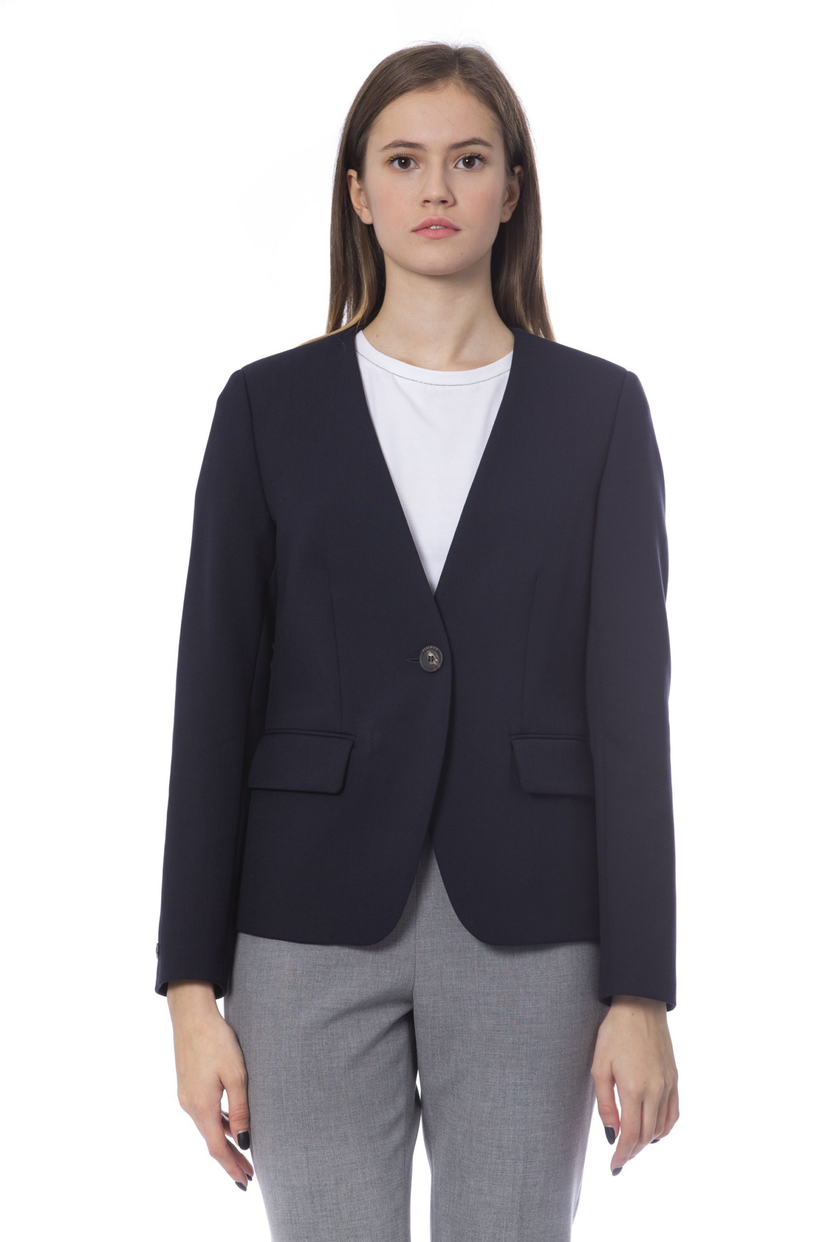 Peserico Women's Jacket Blue PE854208 - IT42 | S