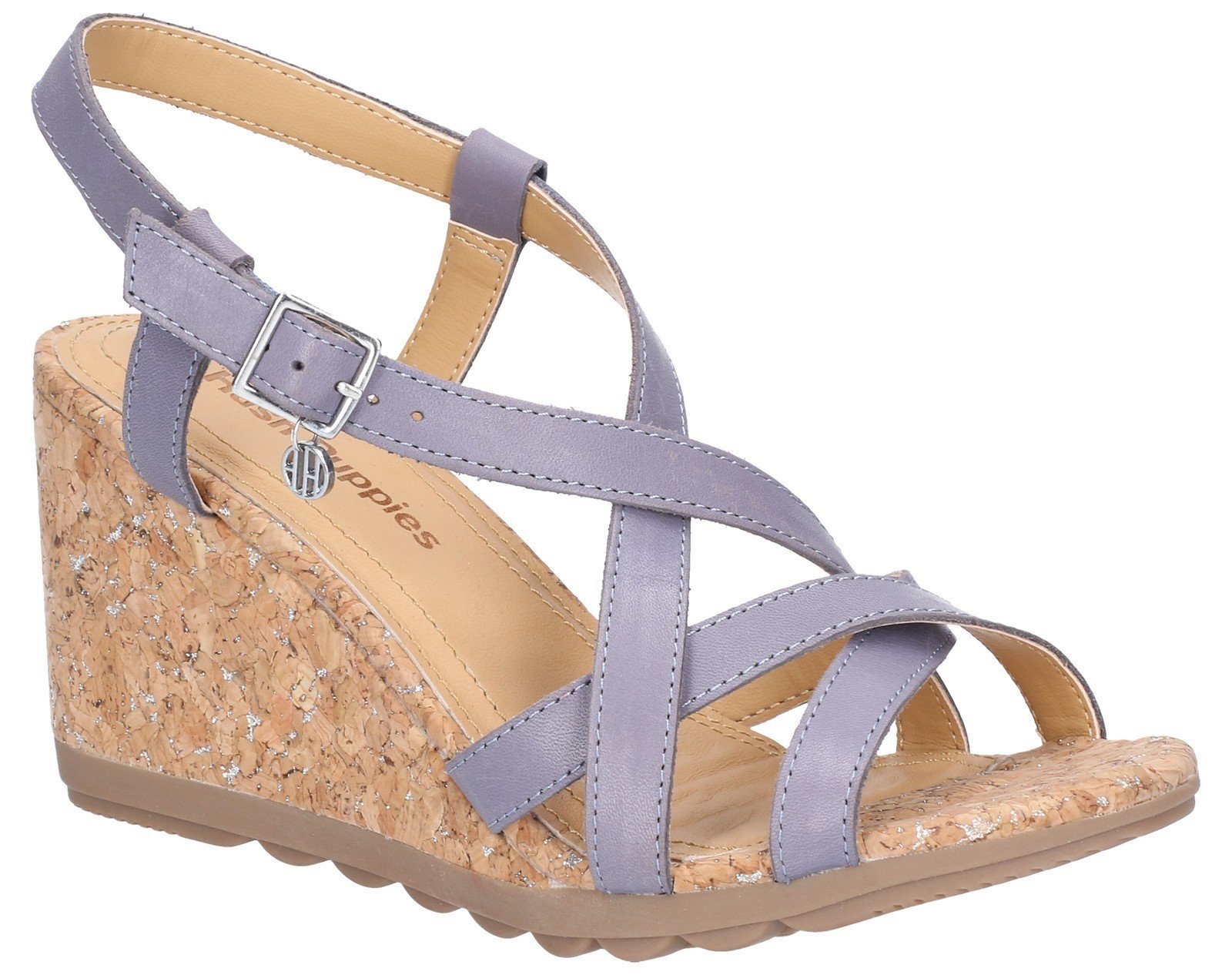 Hush Puppies Women's Pekingese Strappy Buckle Sandal Various Colours 28414 - Blue 7