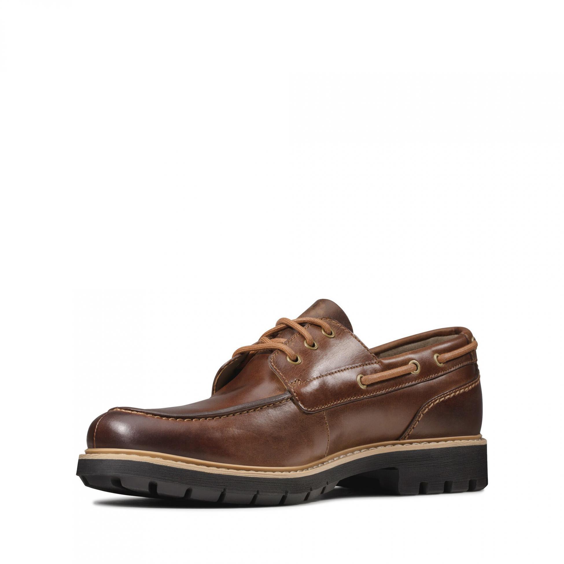 Clarks Men’s Batcombe Sail Shoes Various Colours 5050410169427 - 8 UK Dark Tan