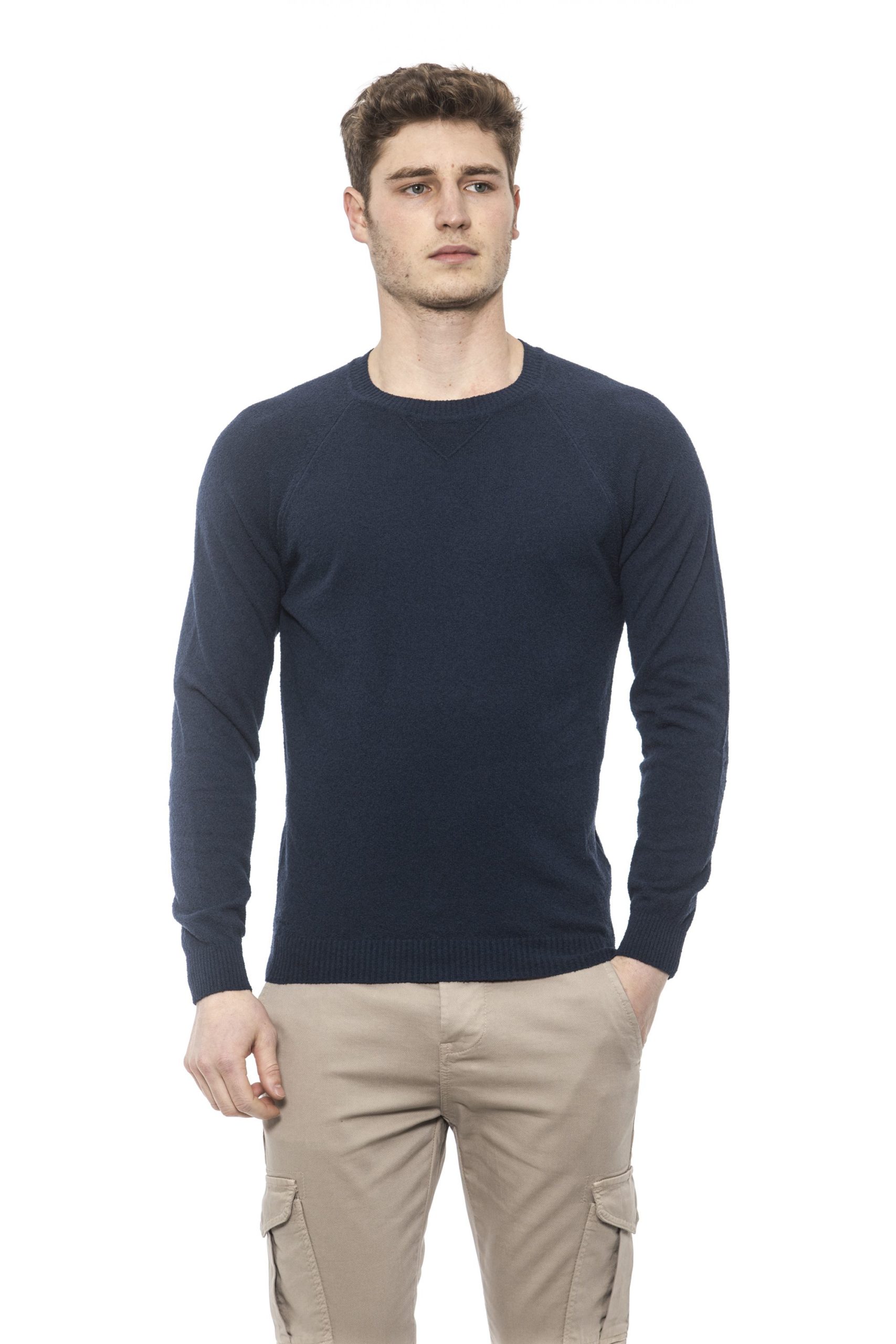 Alpha Studio Men's Notte Sweater Blue AL1374408 - IT48 | M