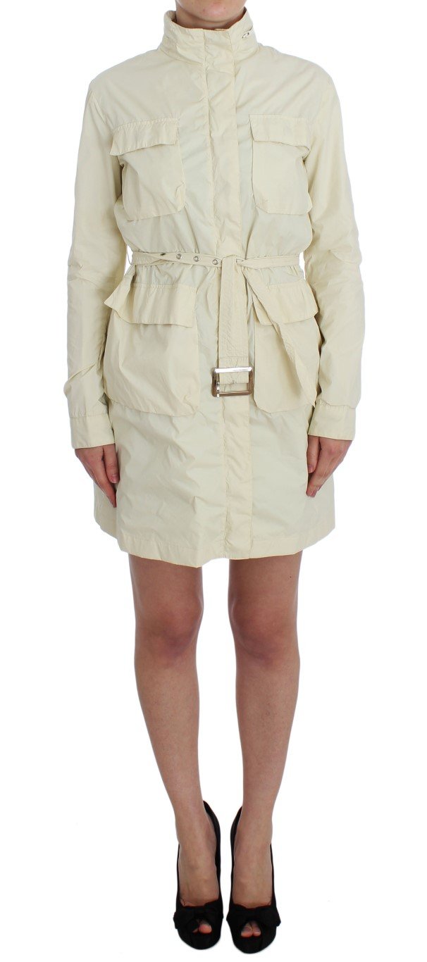 Beige Weather Proof Trench Jacket Coat - S