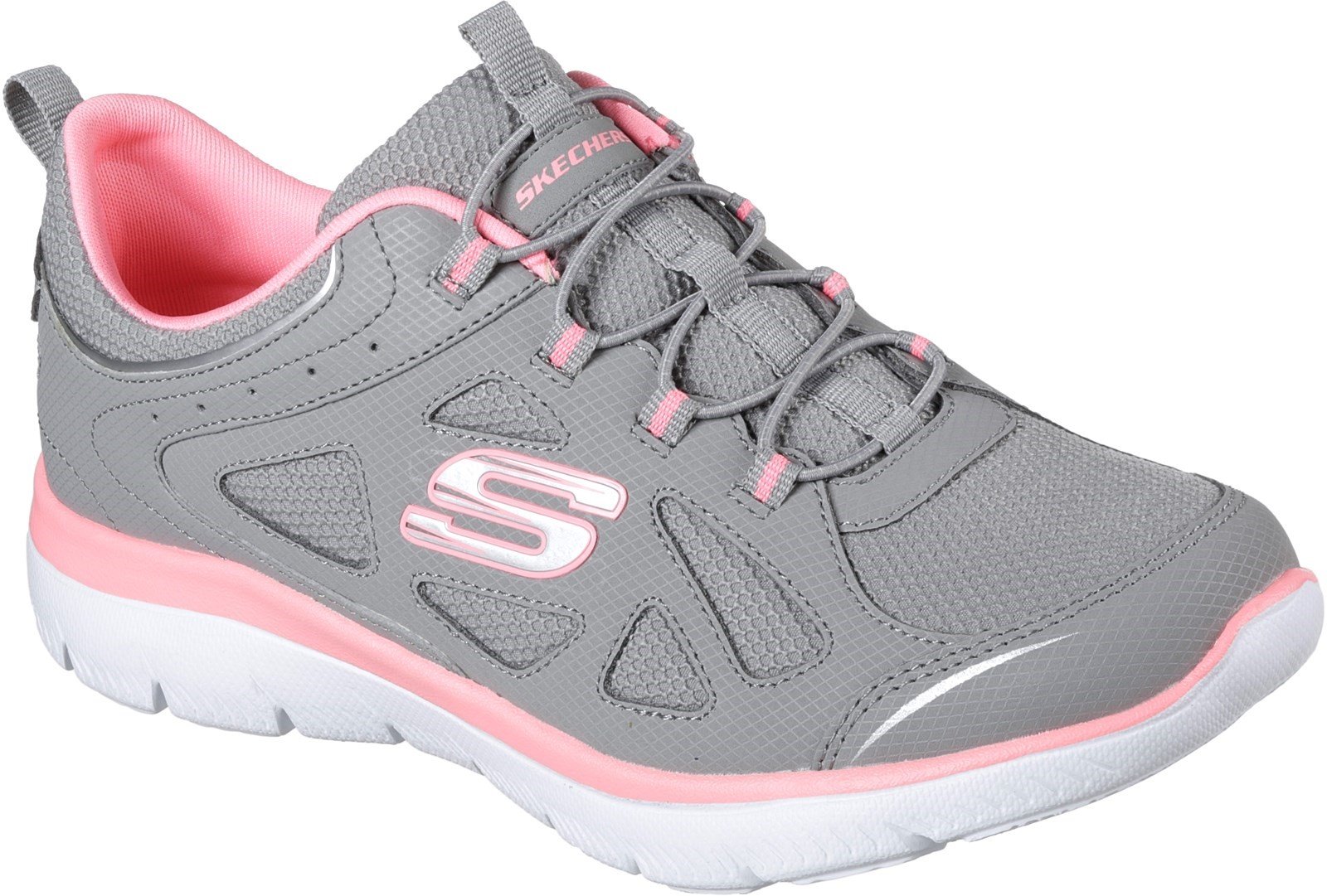 Skechers Women's Summits Built In Sports Trainer Multicolor 31942 - Grey/Pink 3