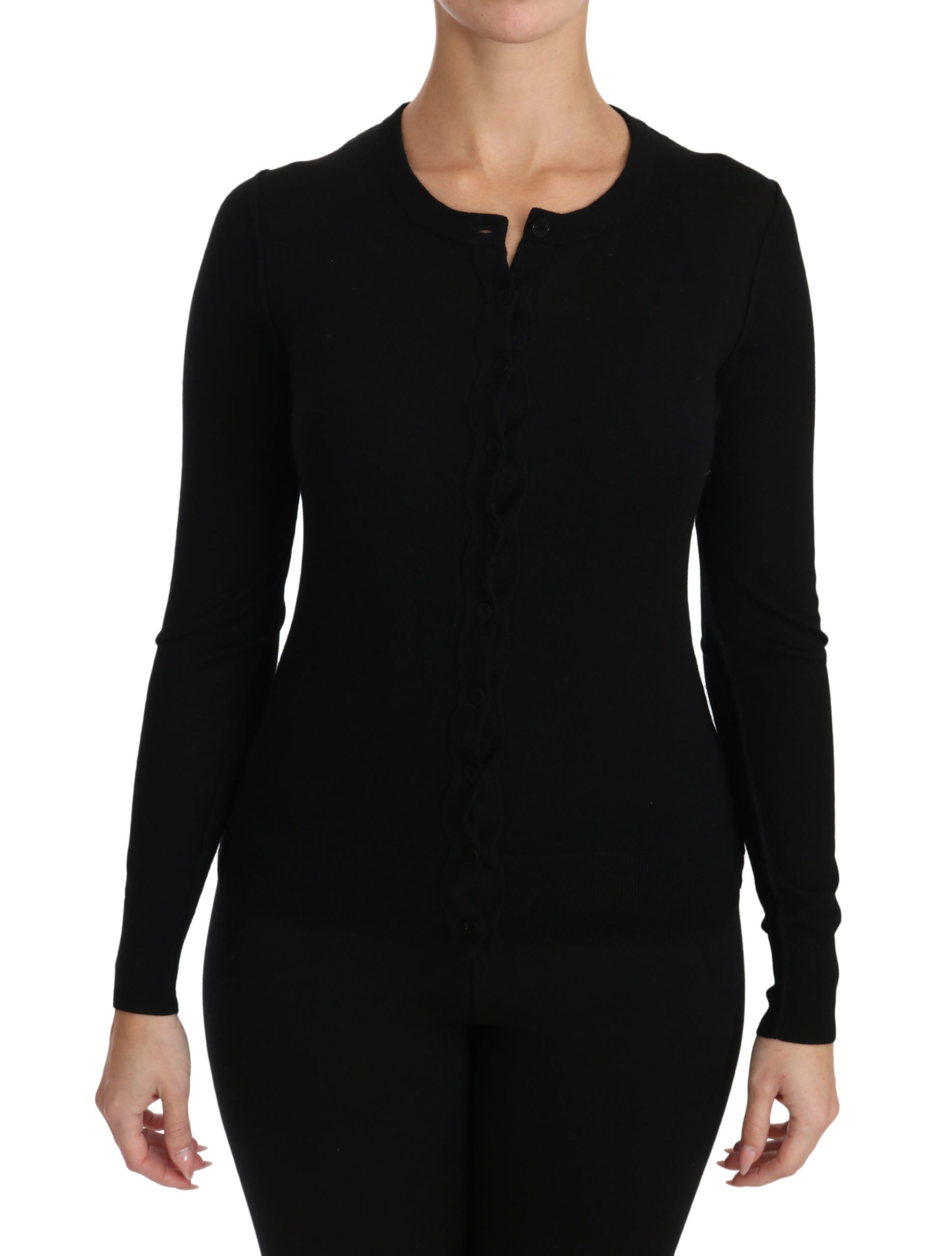 Dolce & Gabbana Women's Button Wool Cardigan Black TSH3027 - IT40|S