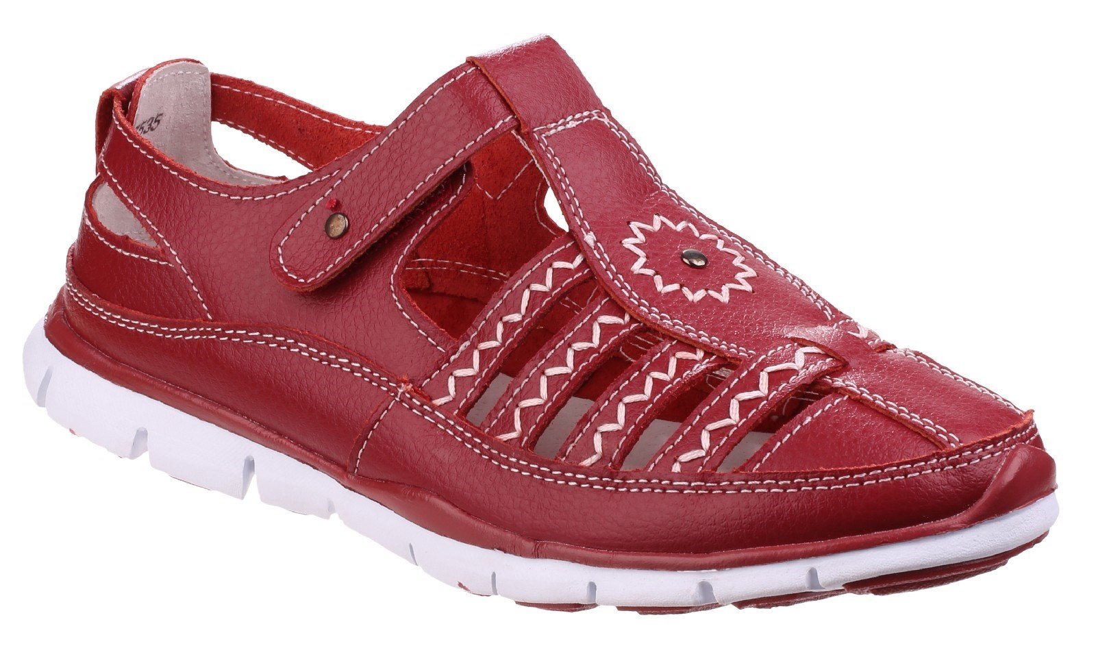Fleet & Foster Women's Cabernet Memory Sandal Various Colours 24946-41278 - Red 3