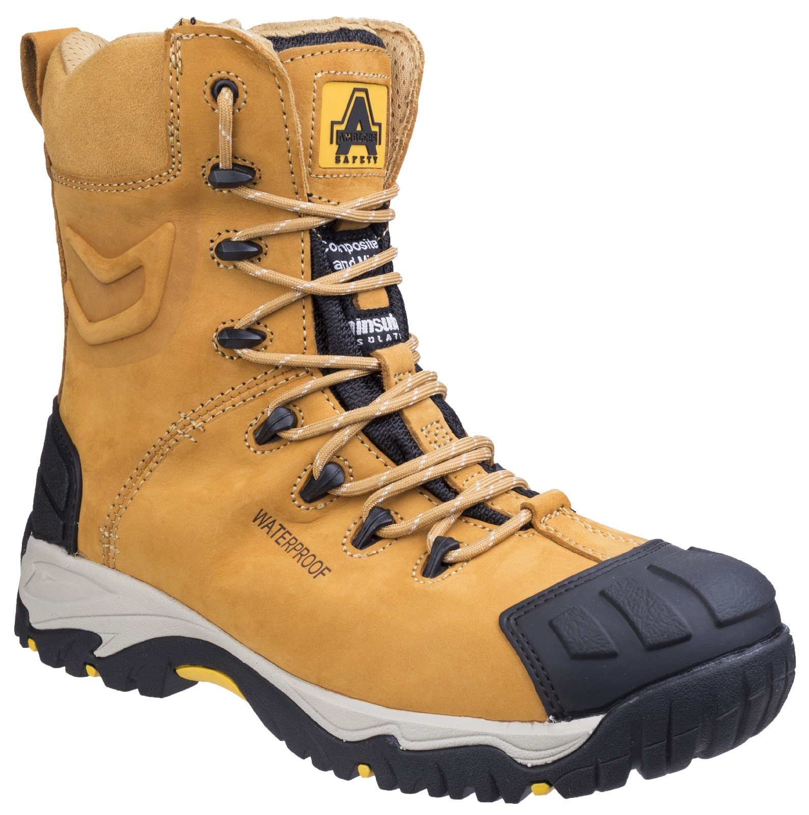 Amblers Unisex Safety Waterproof Lace up Boot Honey 21517 - Honey 12